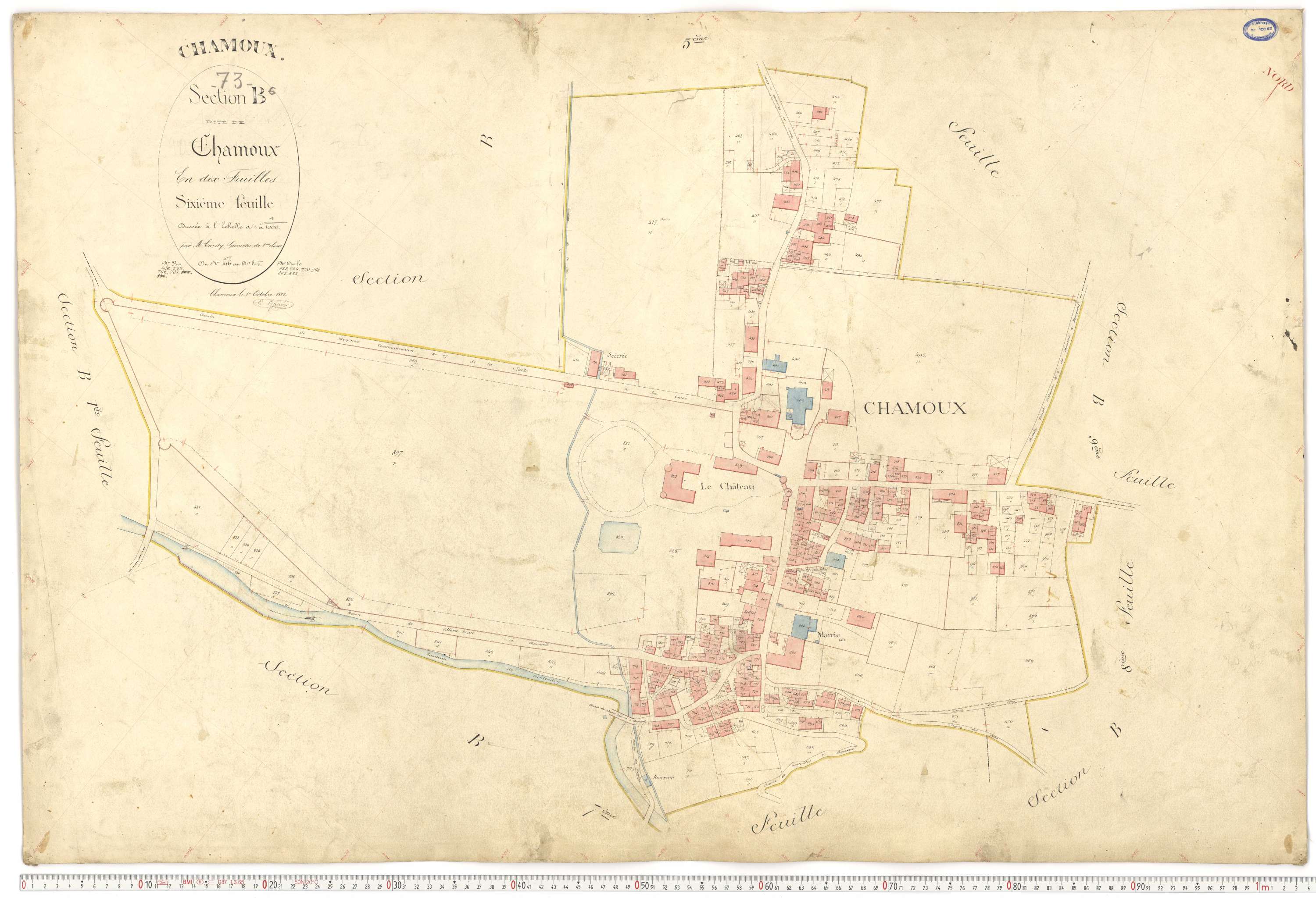 Chamoux-sur-Gelon - Cadastre français (1884).