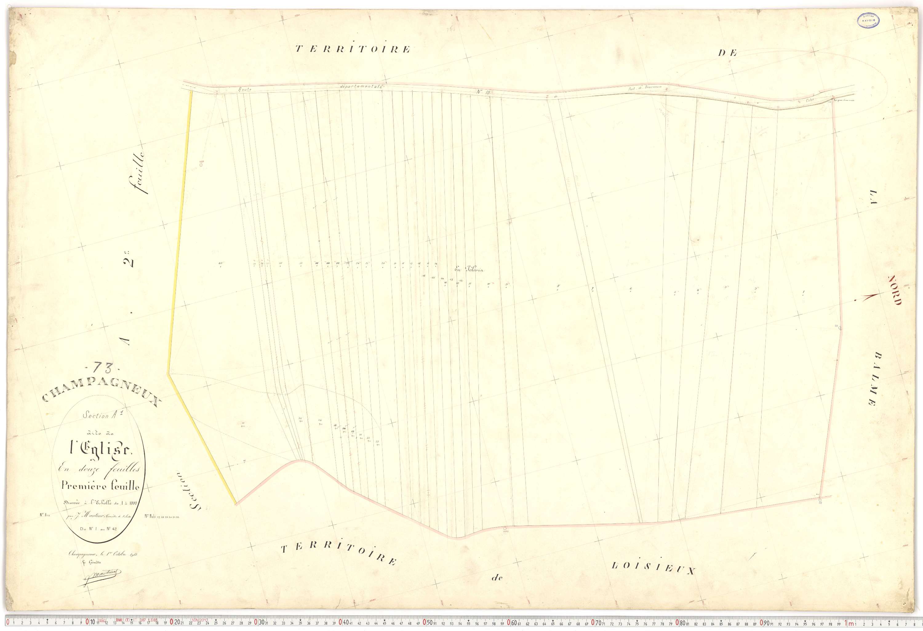 Champagneux - Plans cadastraux du premier cadastre français.
