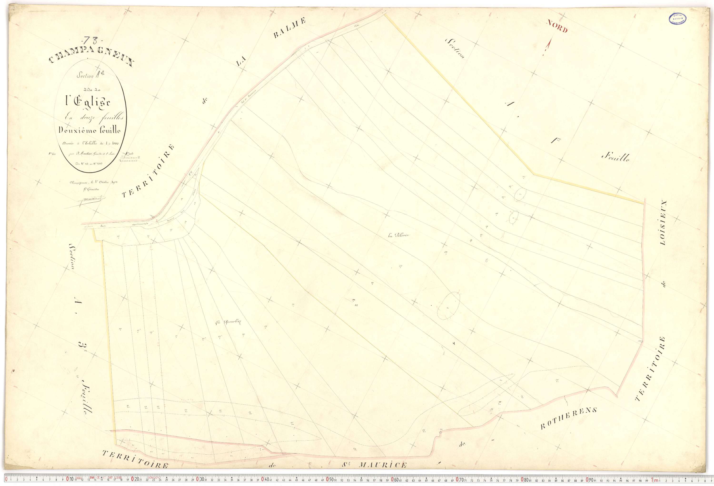 Champagneux - Plans cadastraux du premier cadastre français.