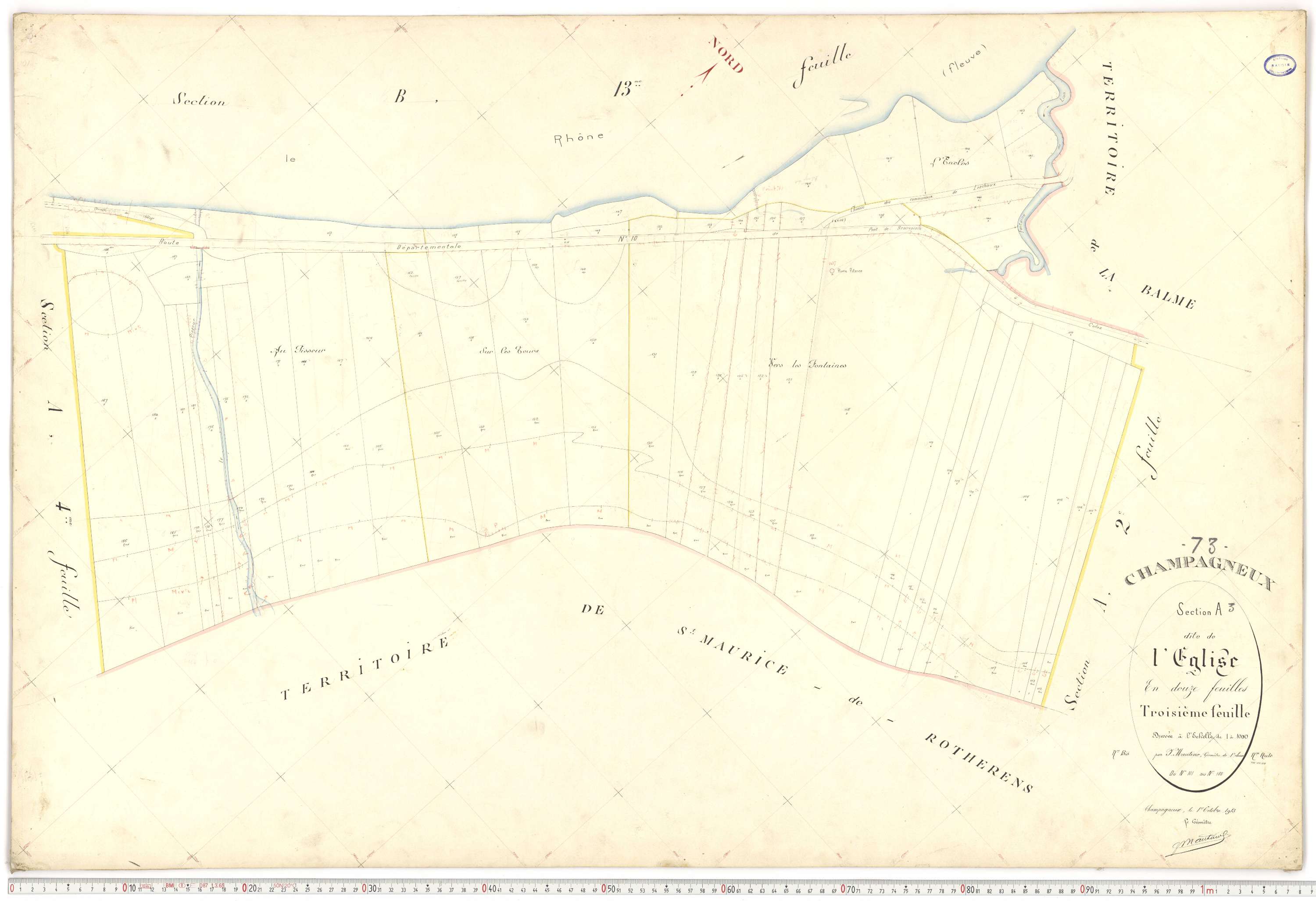 Champagneux - Plans cadastraux du premier cadastre français.
