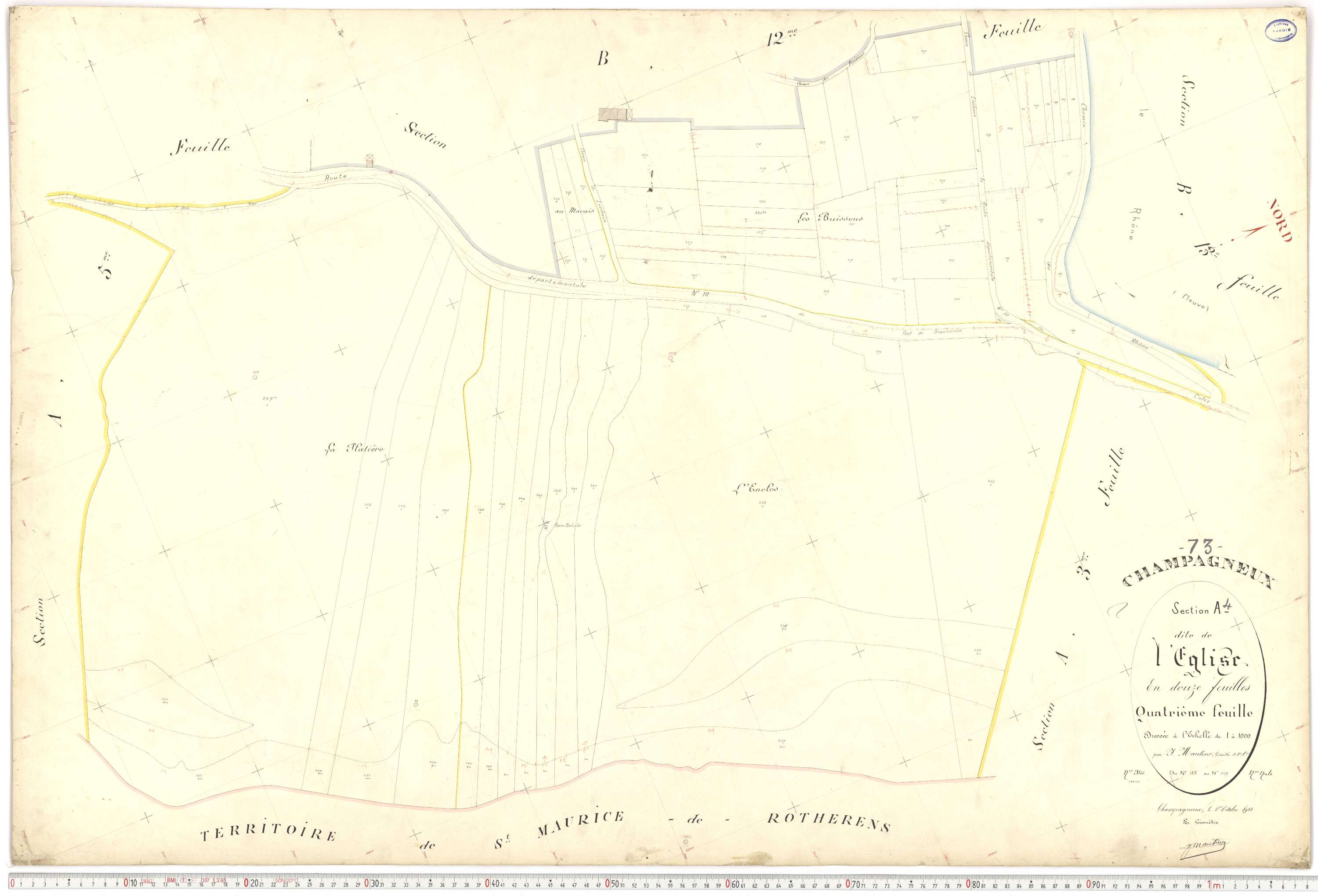 Champagneux - Plans cadastraux du premier cadastre français.
