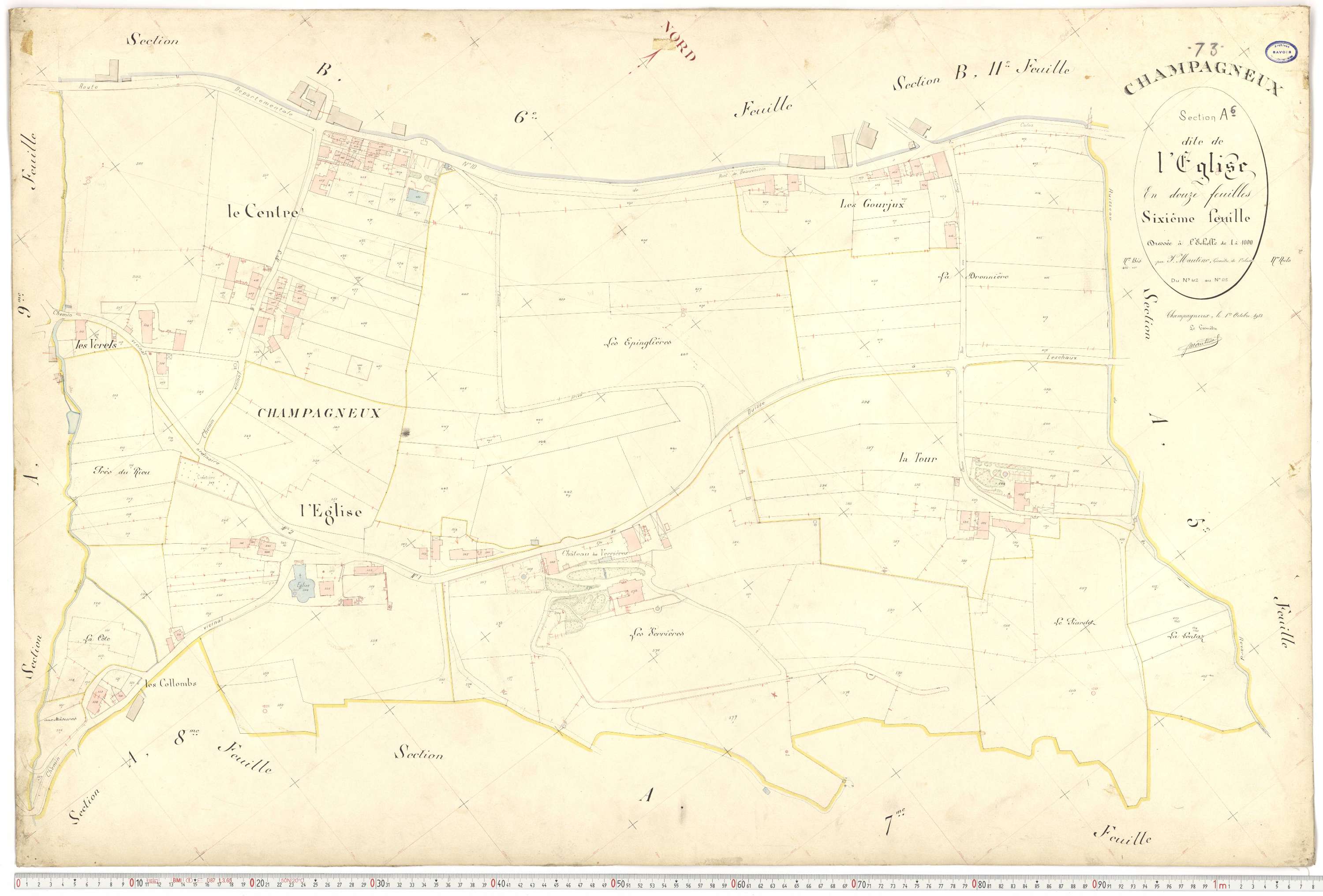 Champagneux - Plans cadastraux du premier cadastre français.