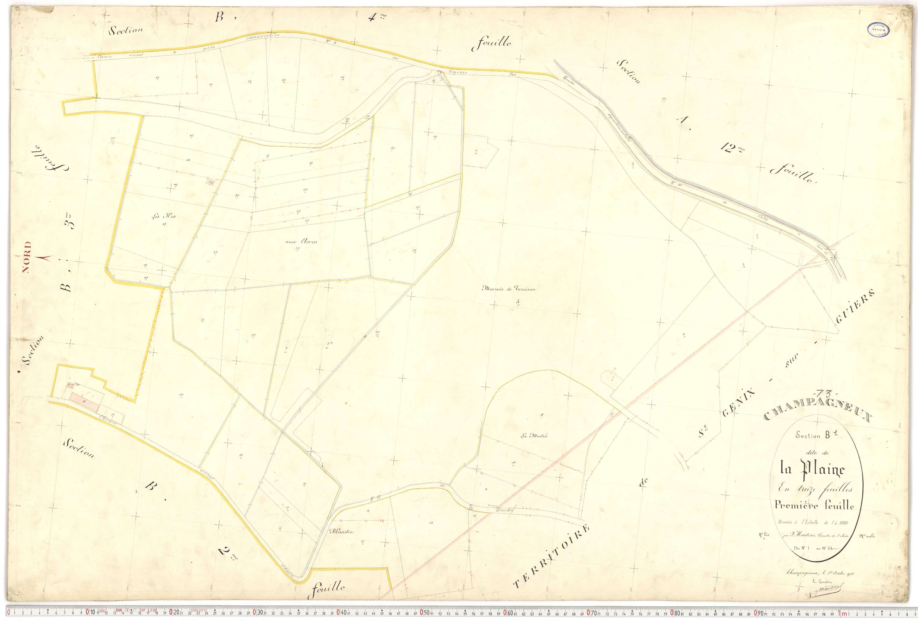 Champagneux - Plans cadastraux du premier cadastre français.