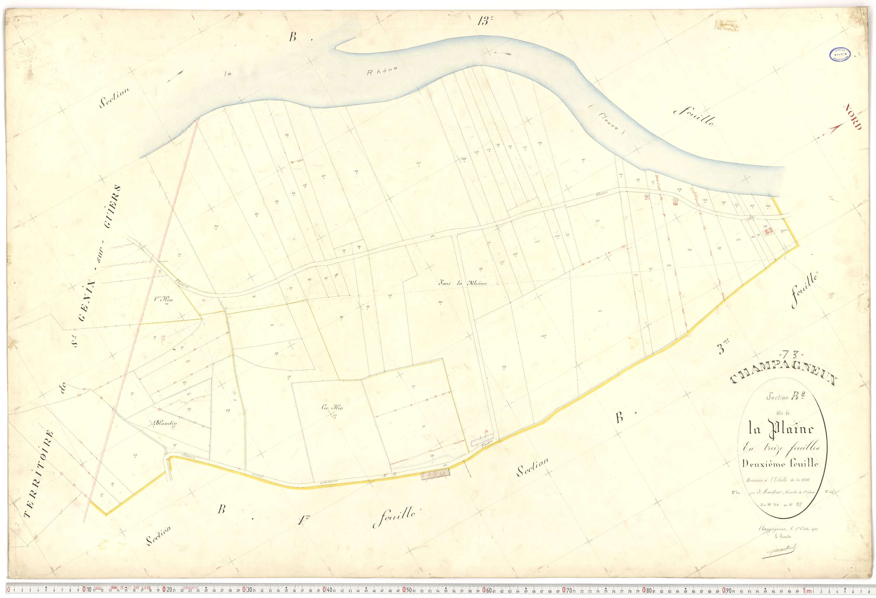 Champagneux - Plans cadastraux du premier cadastre français.