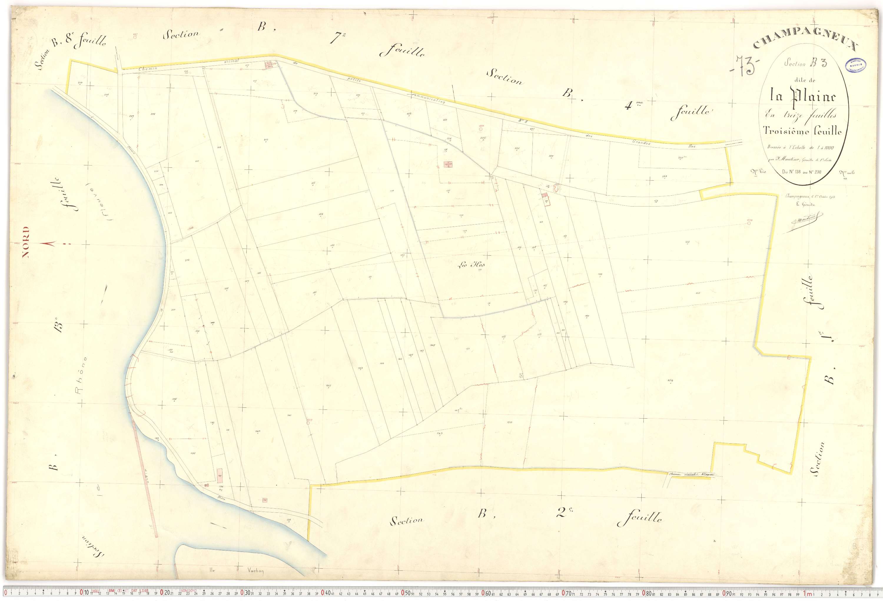 Champagneux - Plans cadastraux du premier cadastre français.