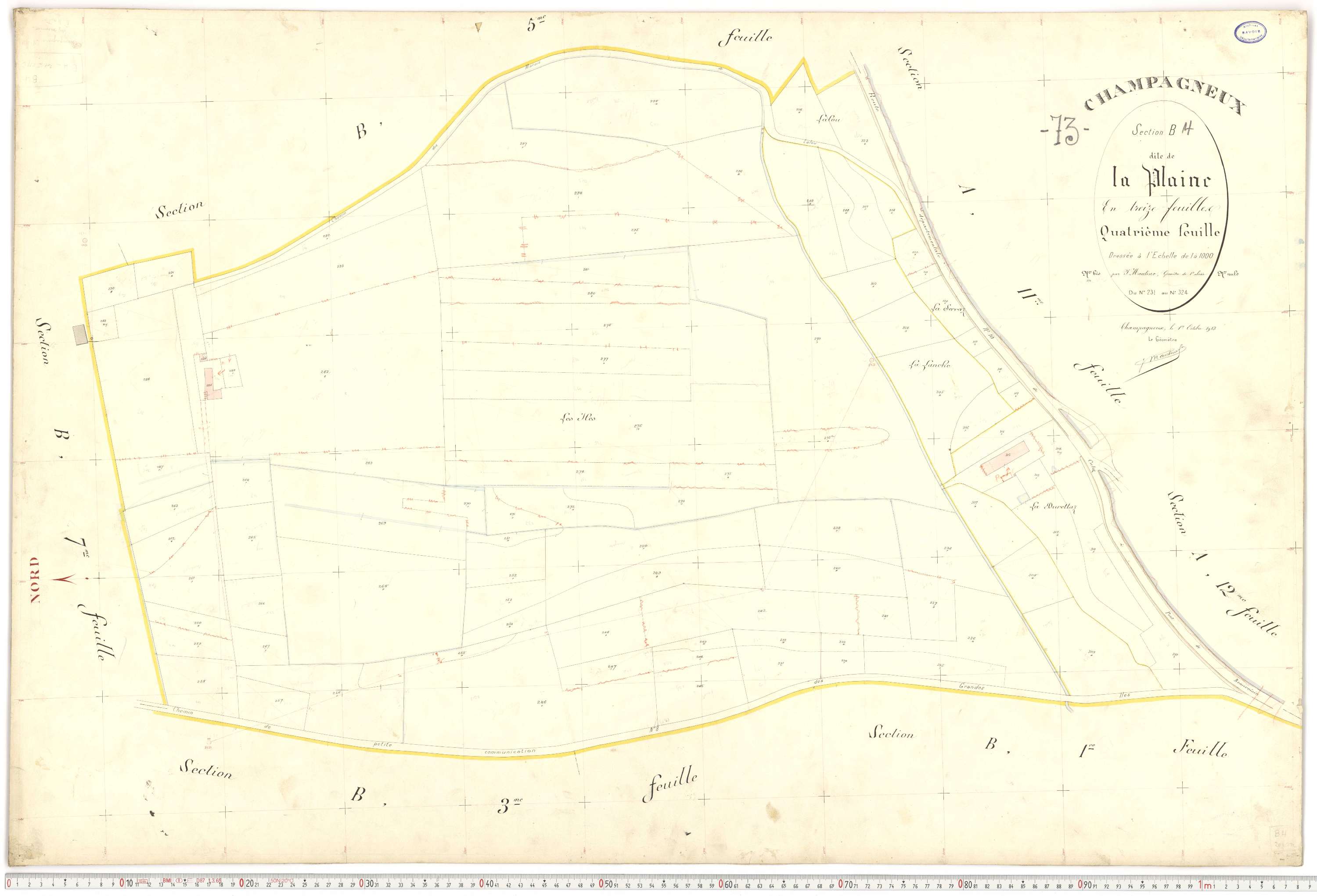Champagneux - Plans cadastraux du premier cadastre français.