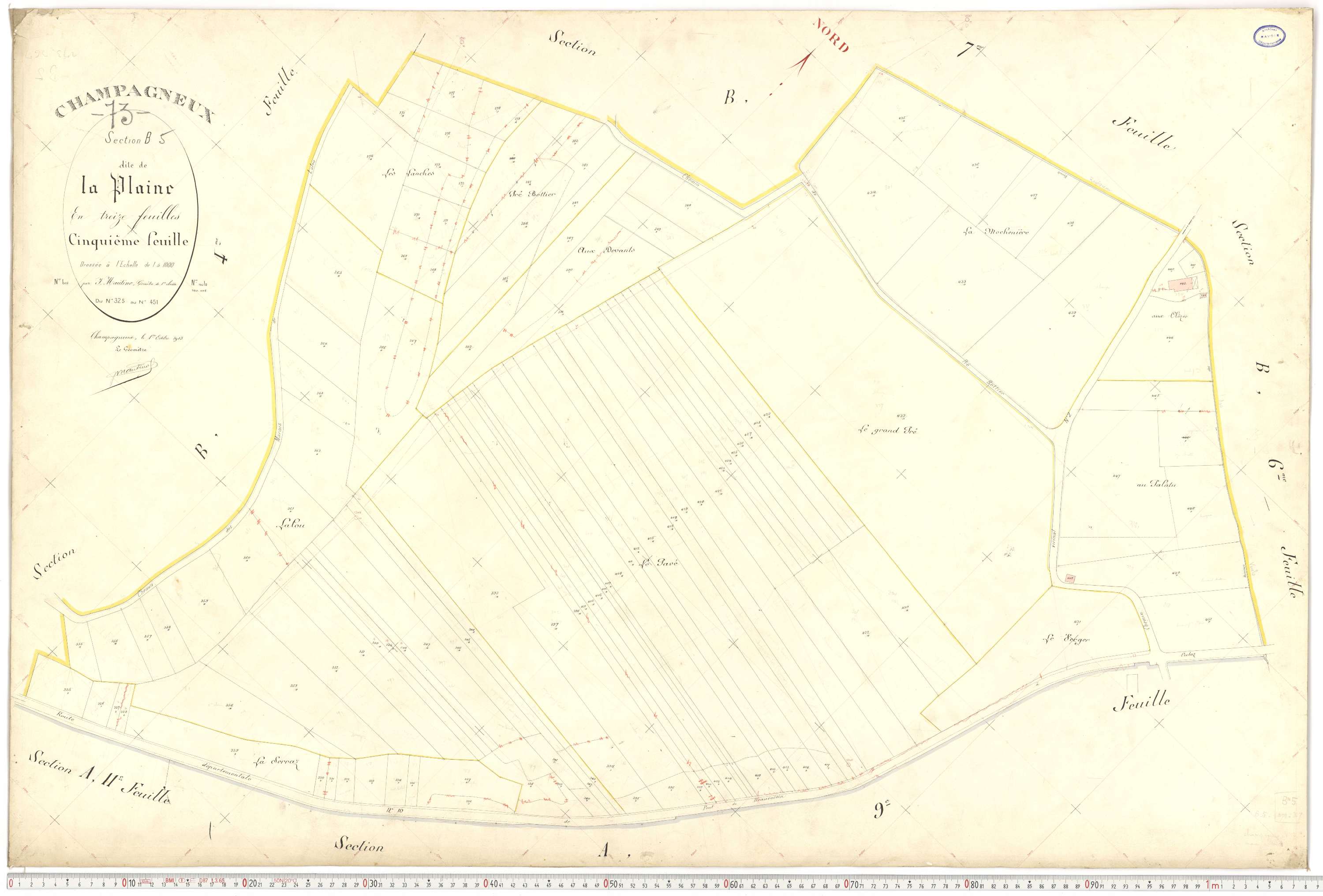 Champagneux - Plans cadastraux du premier cadastre français.