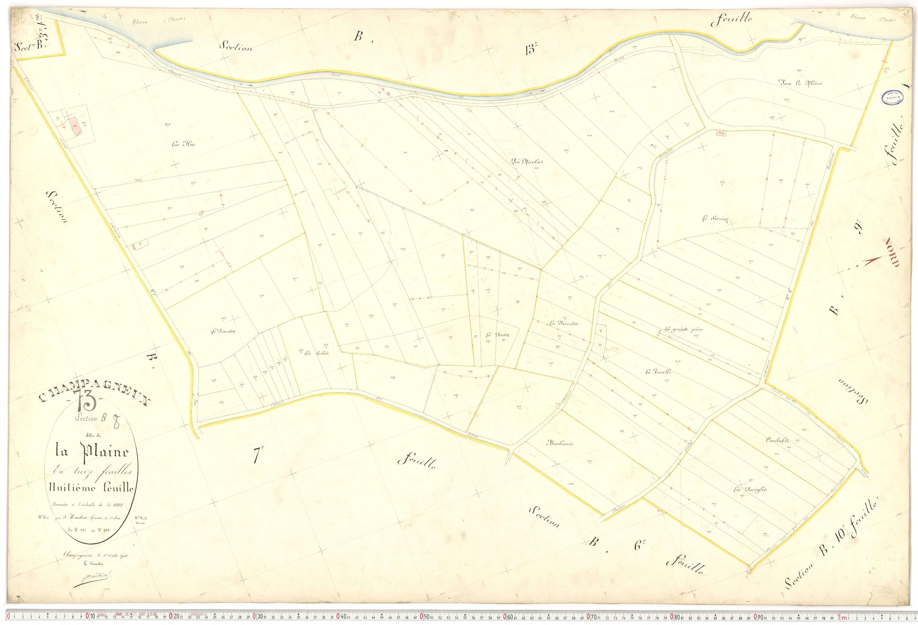 Champagneux - Plans cadastraux du premier cadastre français.