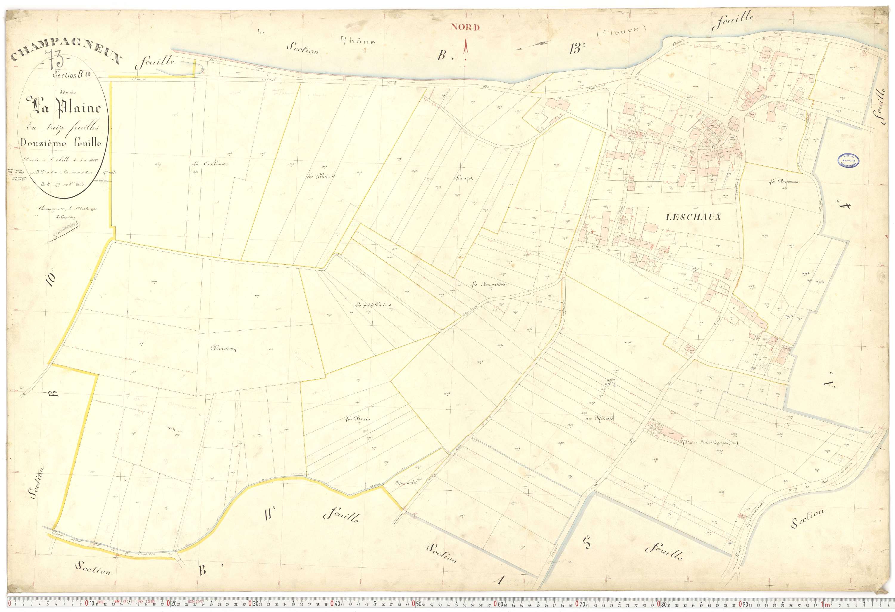 Champagneux - Plans cadastraux du premier cadastre français.
