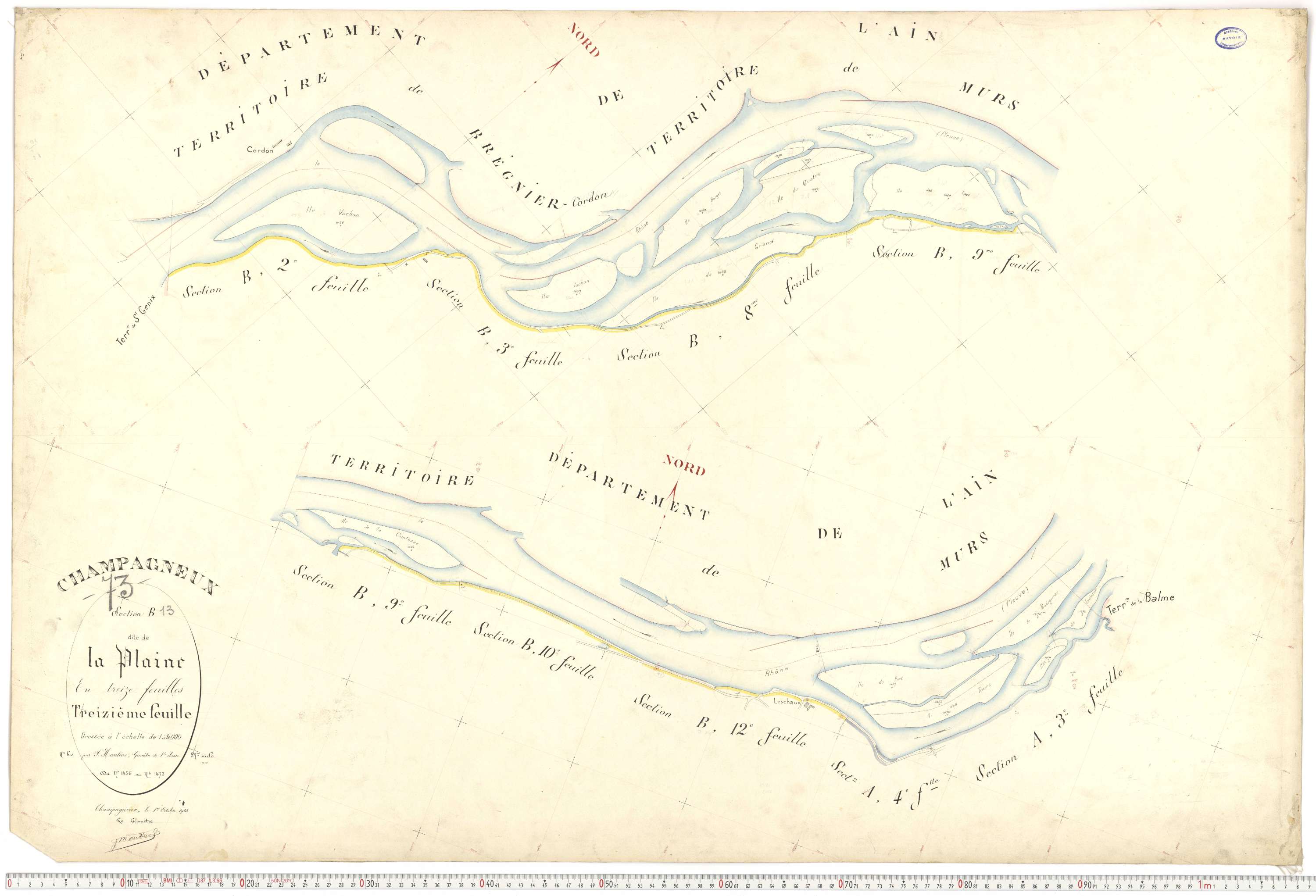 Champagneux - Plans cadastraux du premier cadastre français.