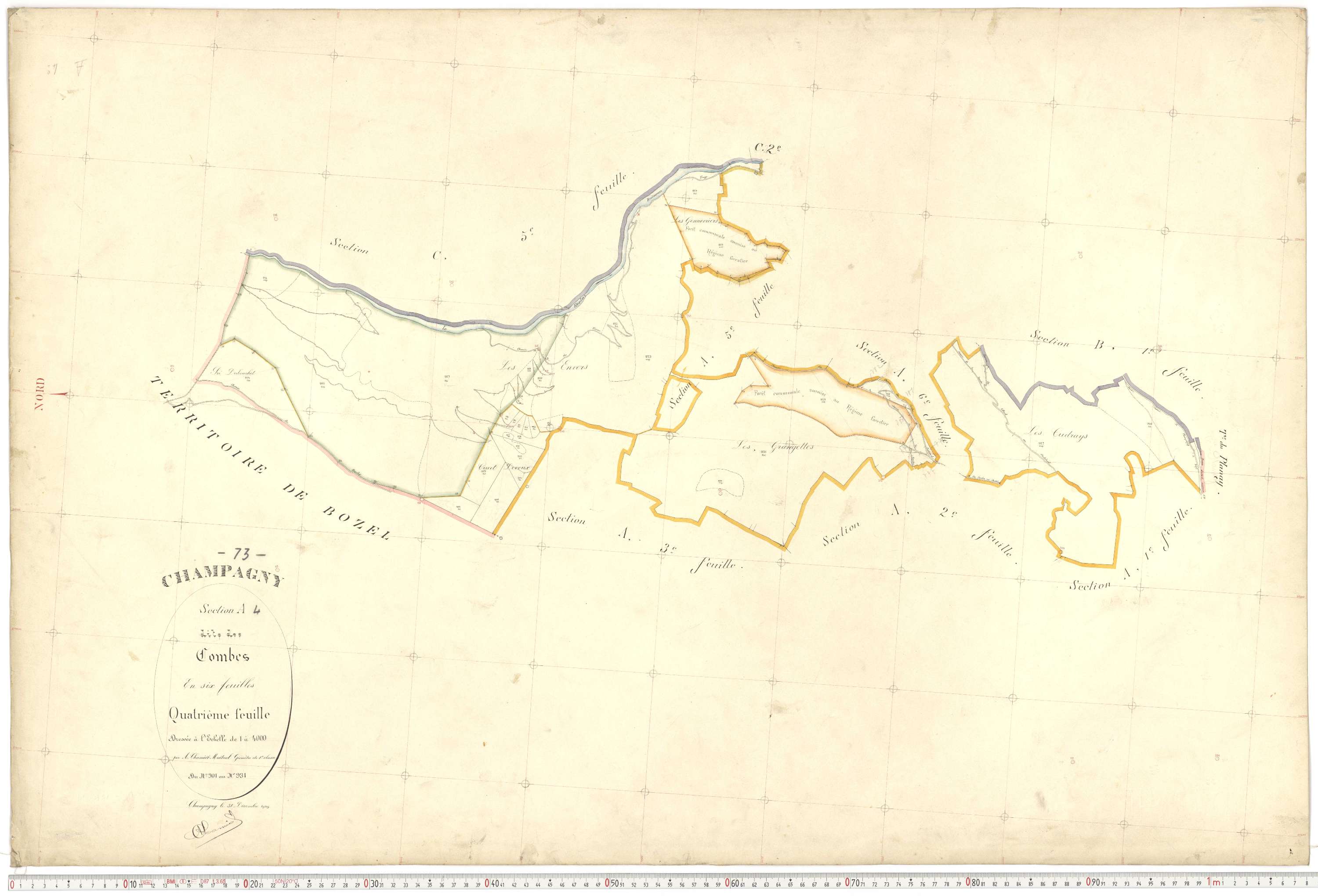 Champagny-en-Vanoise - Plans cadastraux du premier cadastre français.
