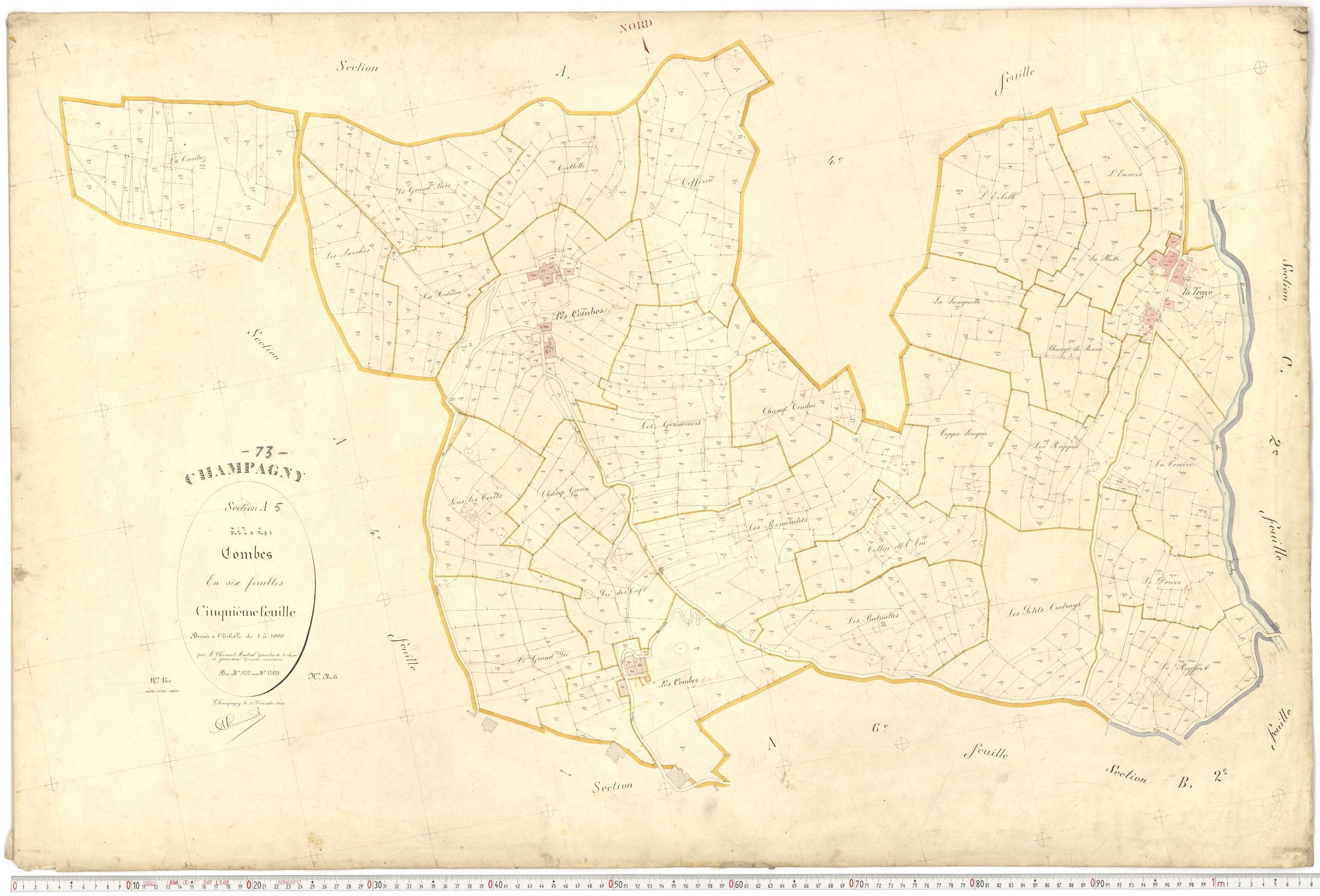 Champagny-en-Vanoise - Plans cadastraux du premier cadastre français.