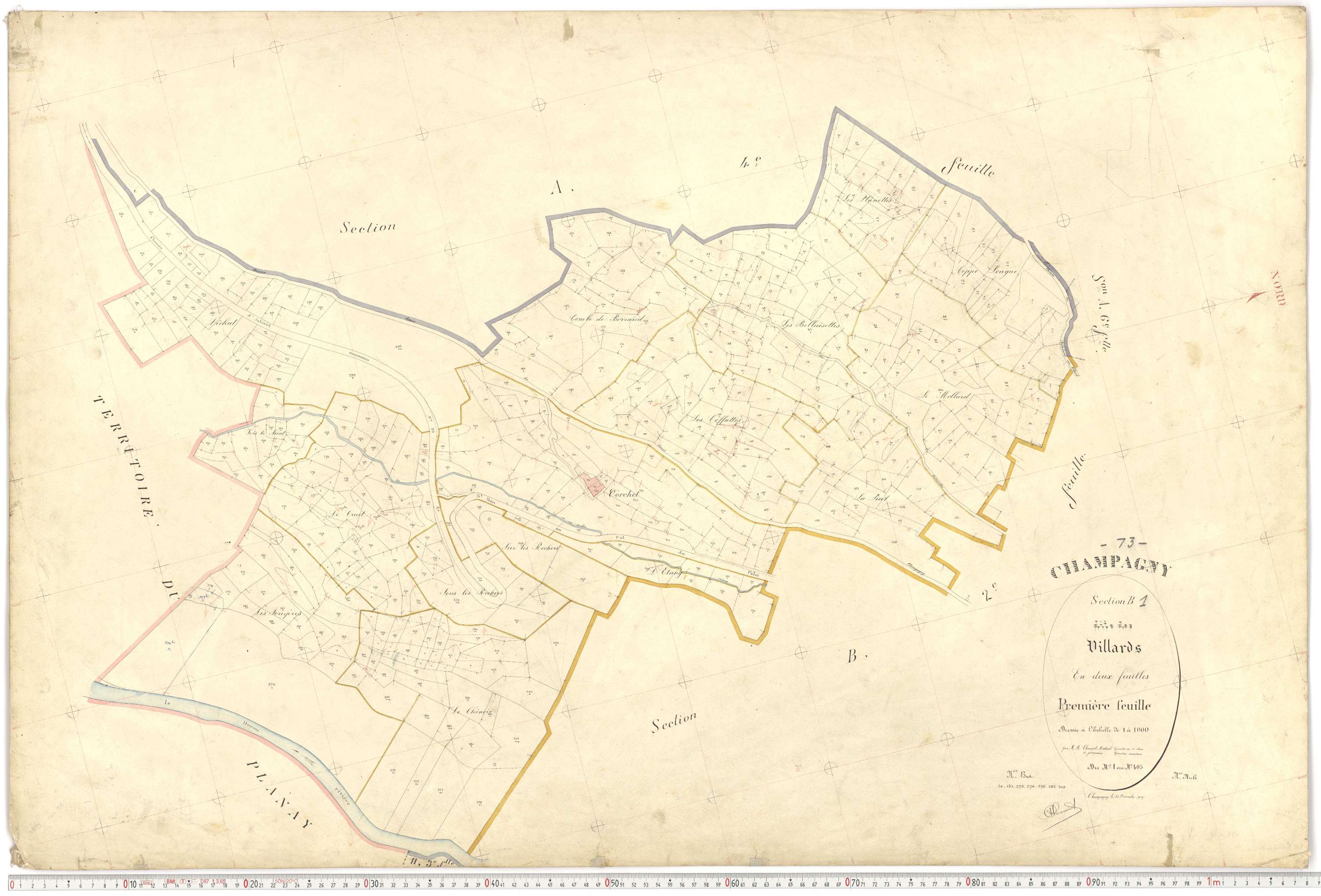 Champagny-en-Vanoise - Plans cadastraux du premier cadastre français.
