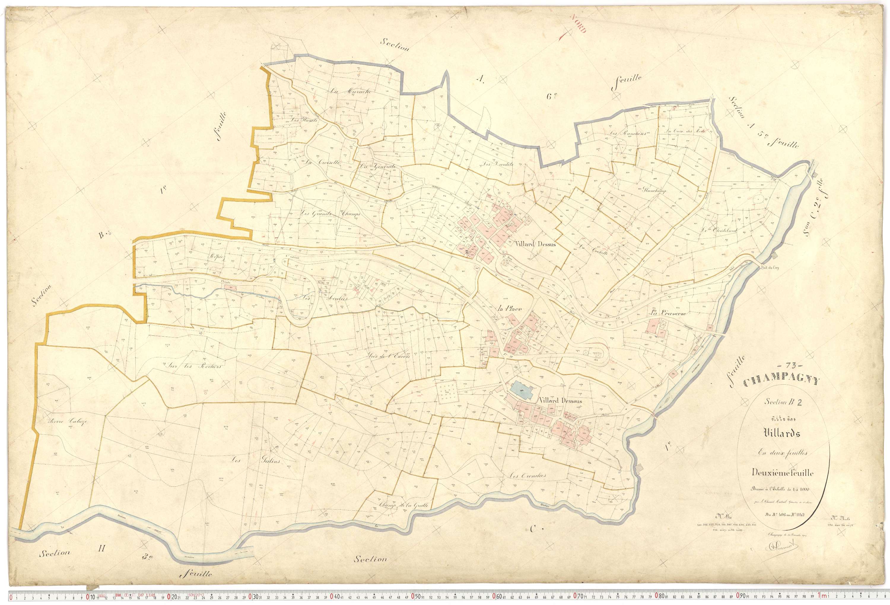 Champagny-en-Vanoise - Plans cadastraux du premier cadastre français.