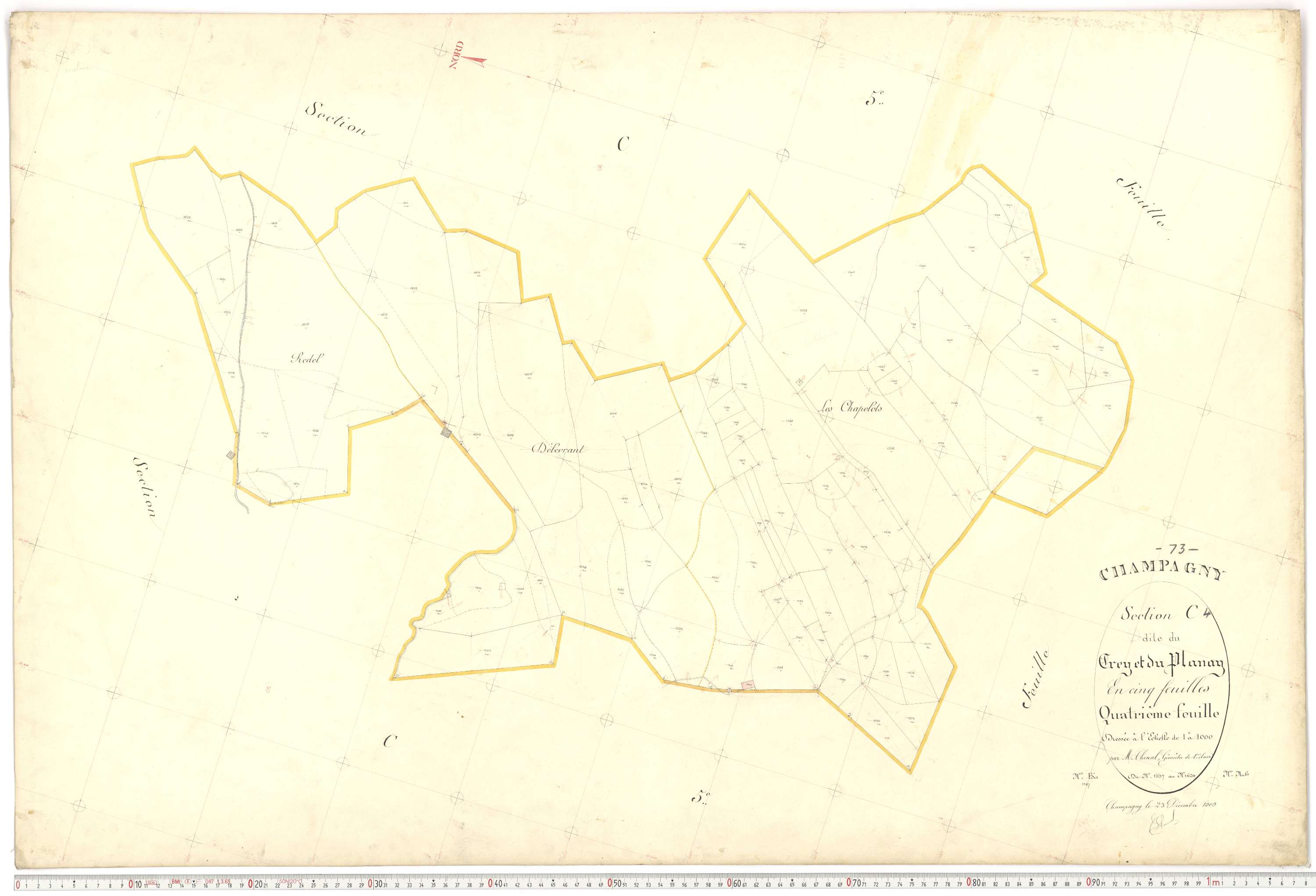 Champagny-en-Vanoise - Plans cadastraux du premier cadastre français.