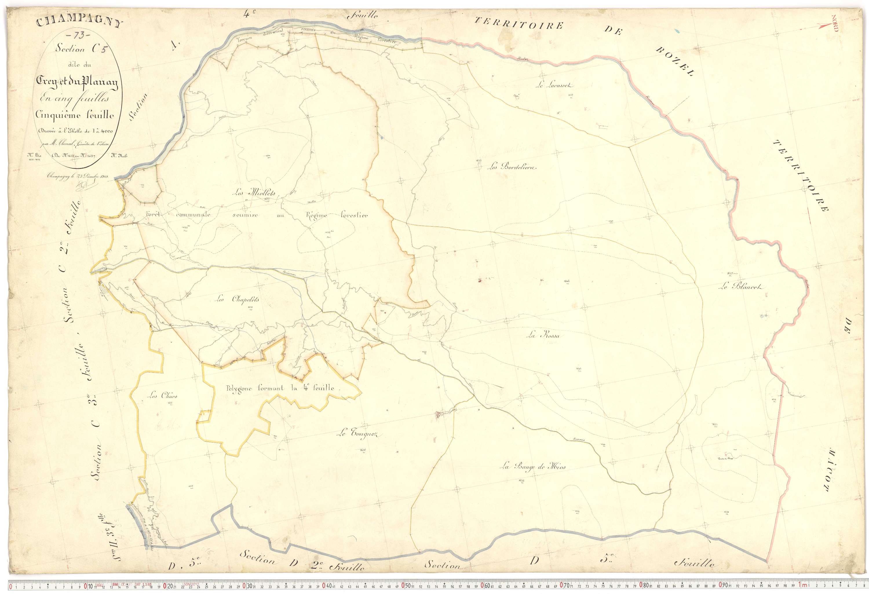 Champagny-en-Vanoise - Plans cadastraux du premier cadastre français.