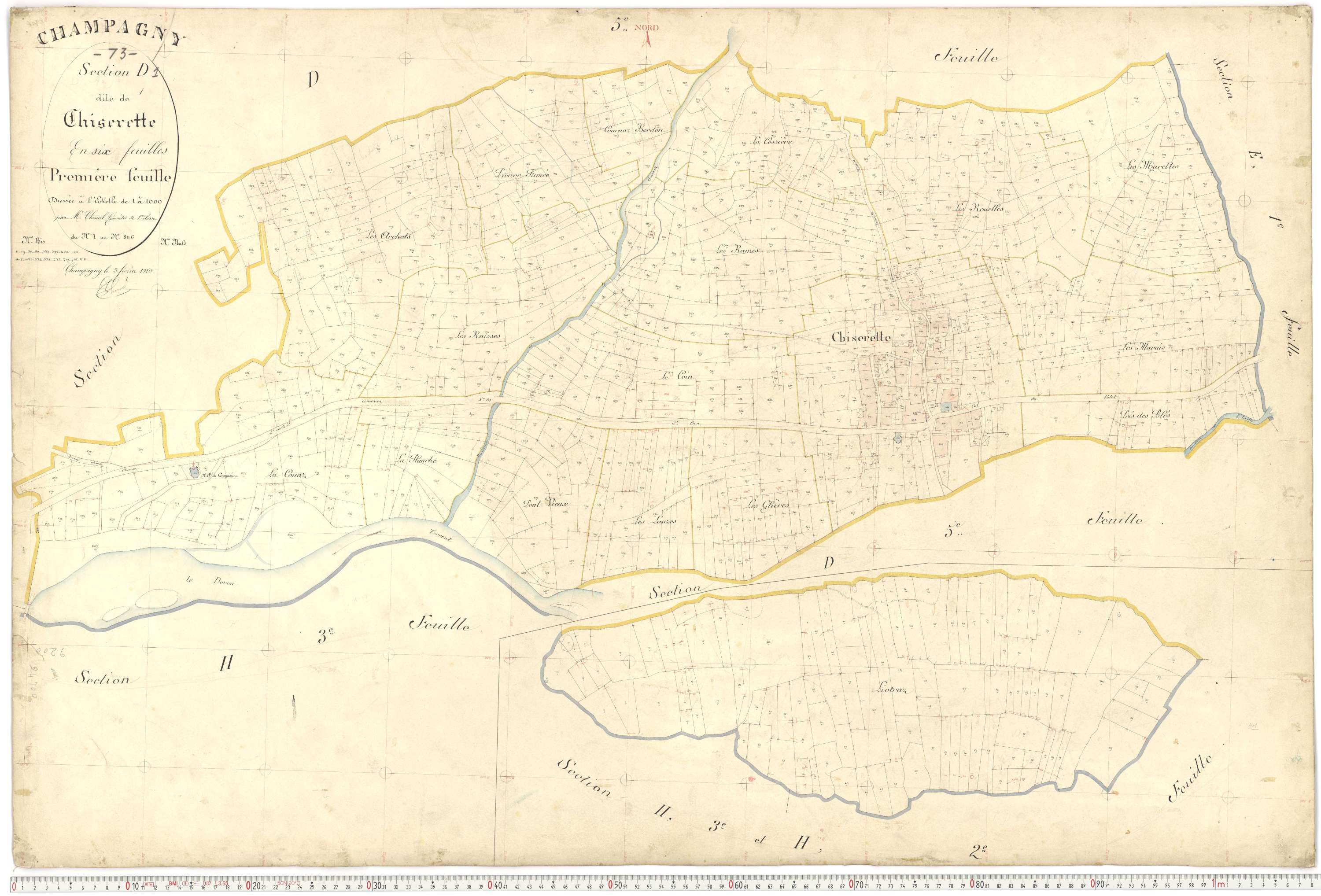 Champagny-en-Vanoise - Plans cadastraux du premier cadastre français.