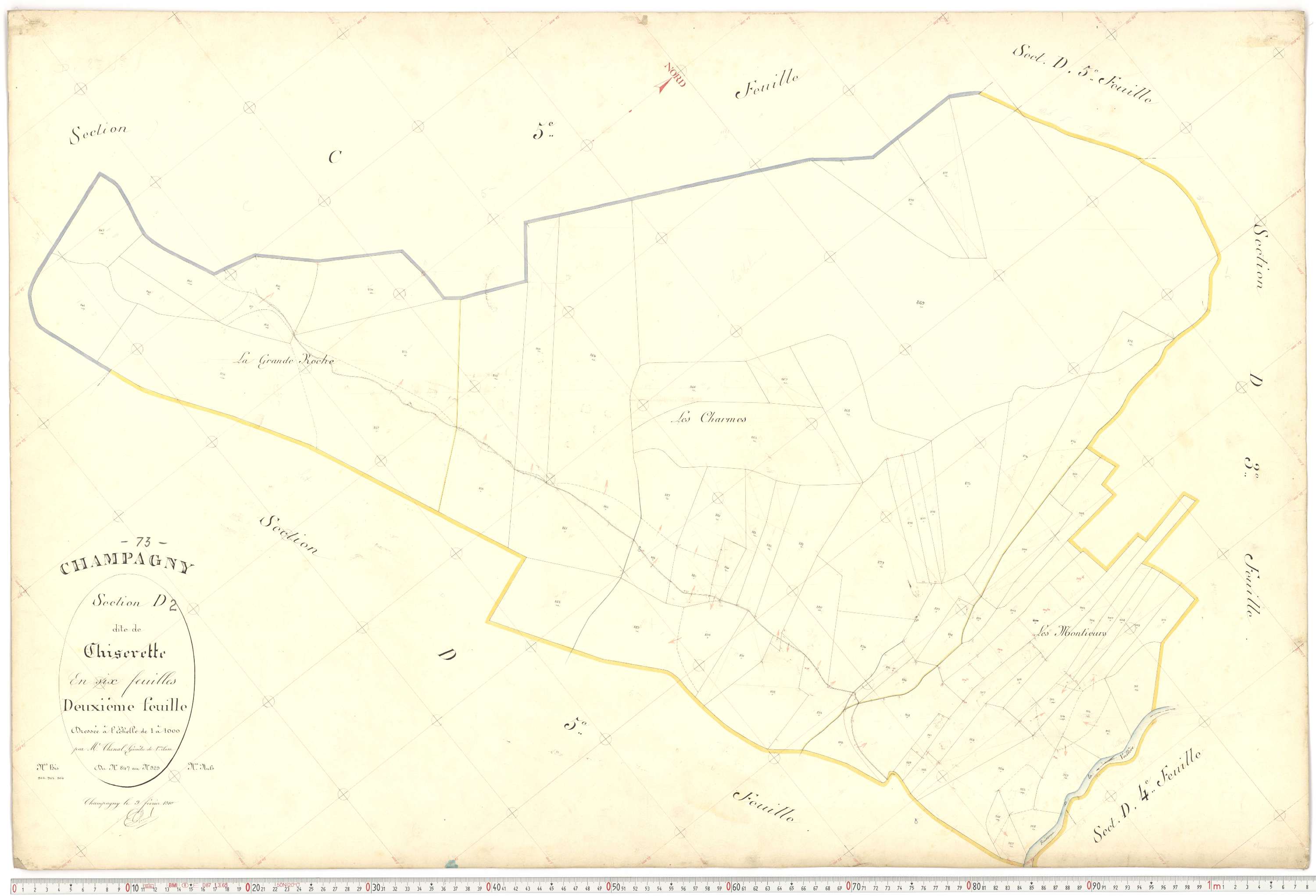 Champagny-en-Vanoise - Plans cadastraux du premier cadastre français.