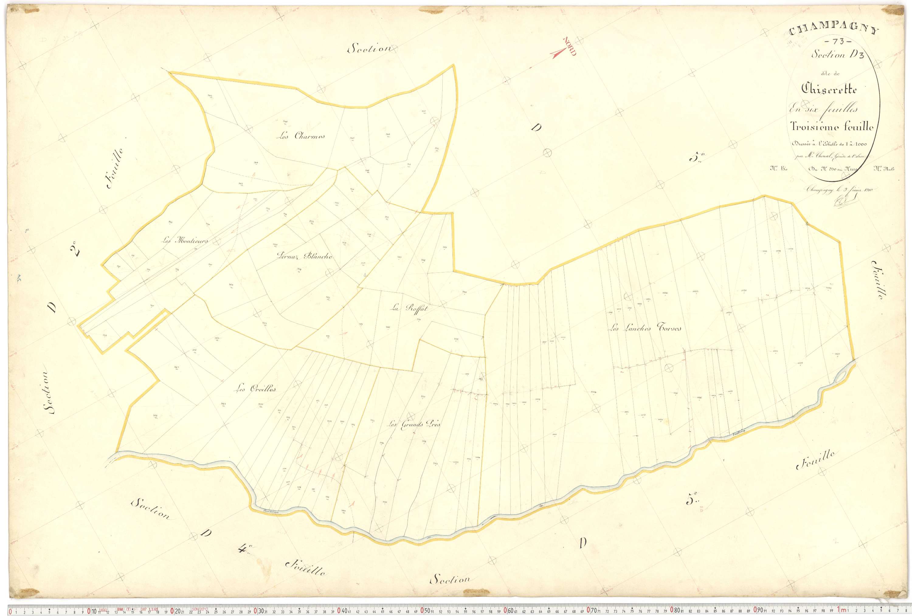 Champagny-en-Vanoise - Plans cadastraux du premier cadastre français.