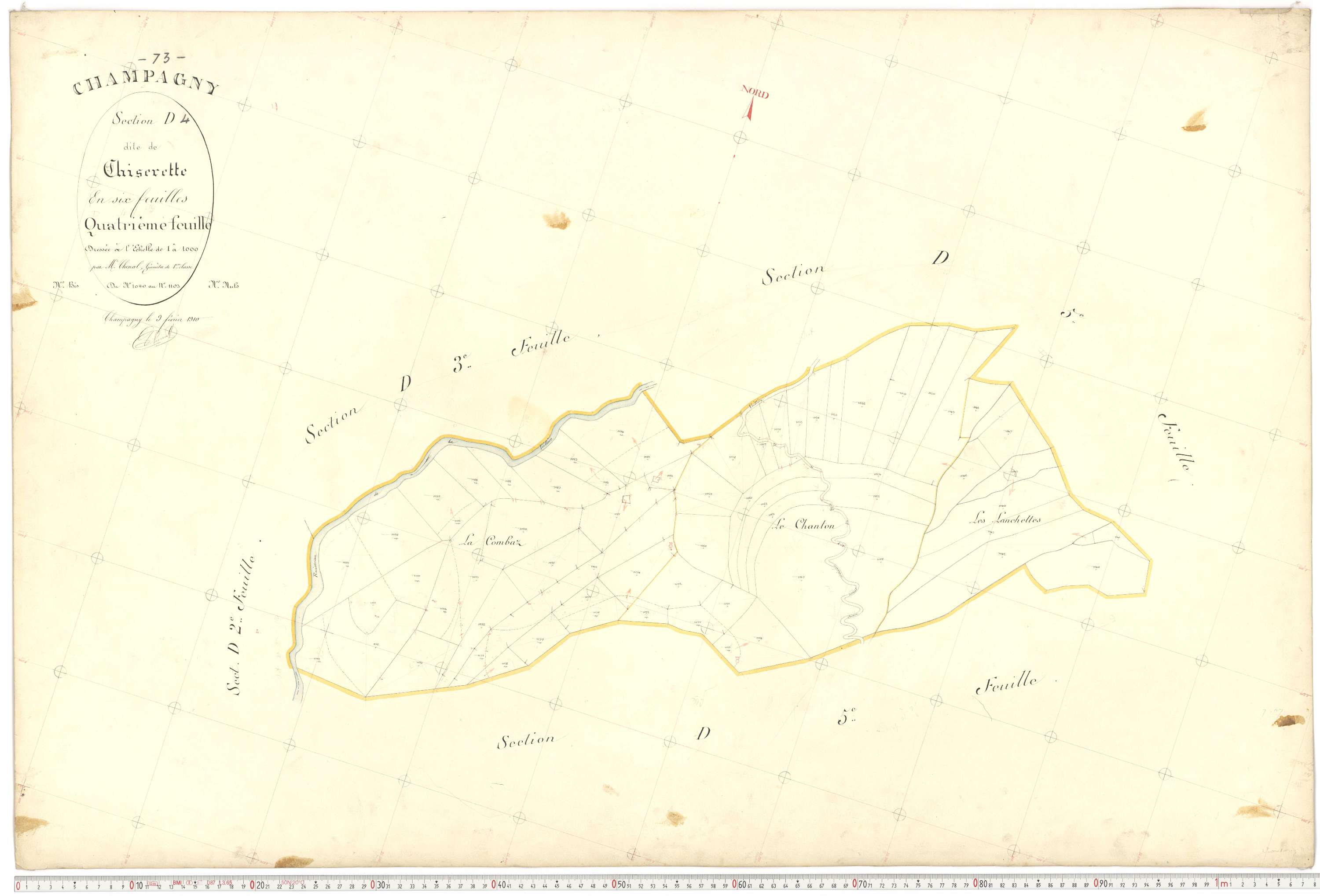 Champagny-en-Vanoise - Plans cadastraux du premier cadastre français.