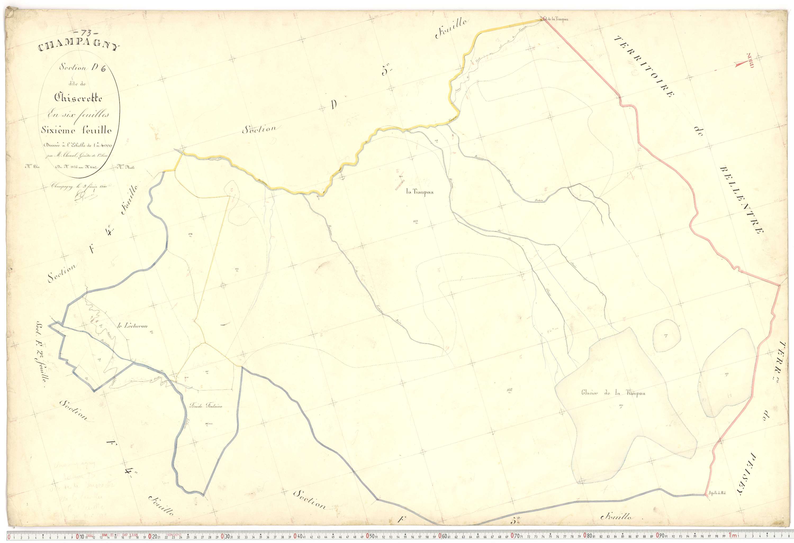 Champagny-en-Vanoise - Plans cadastraux du premier cadastre français.