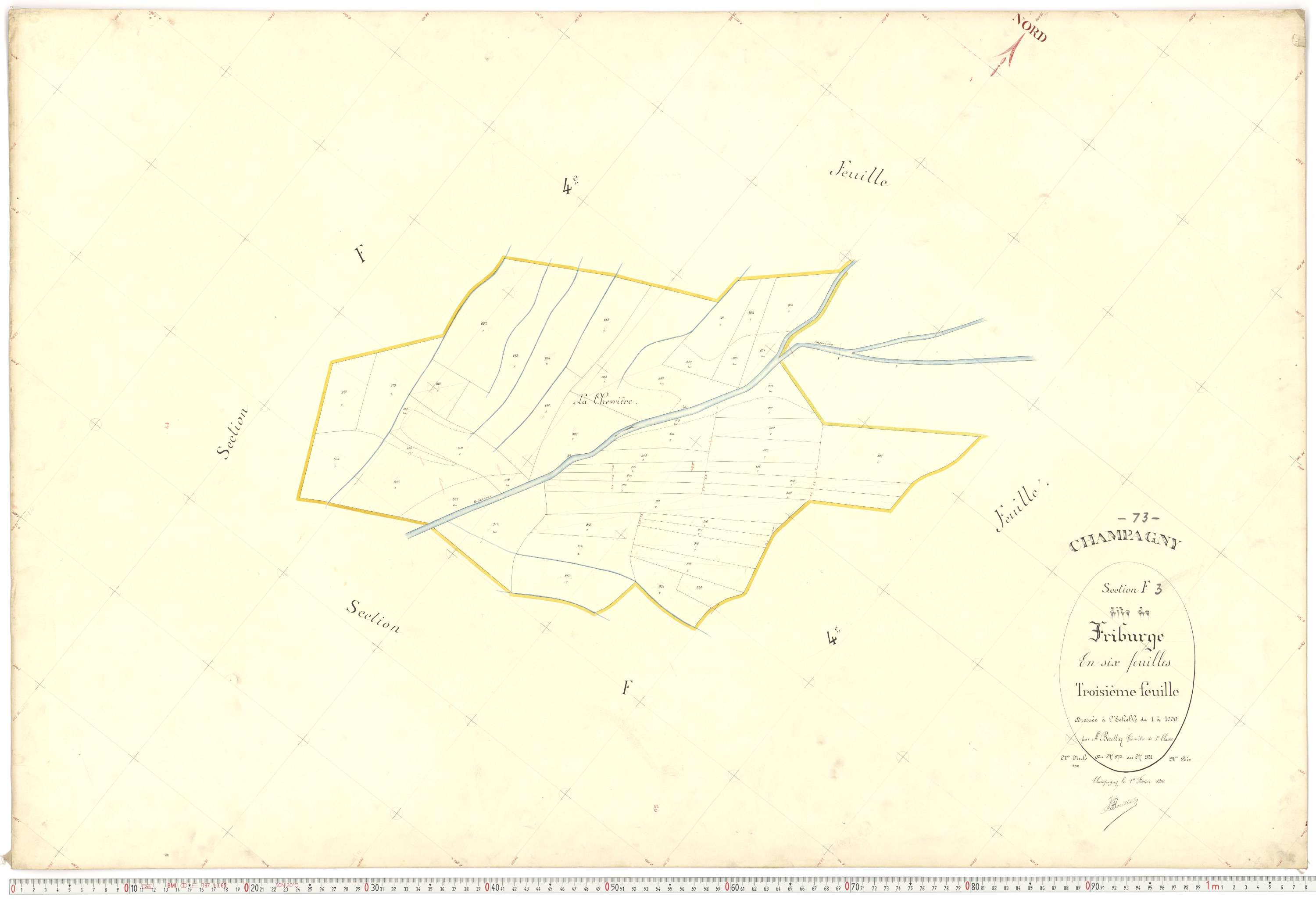 Champagny-en-Vanoise - Plans cadastraux du premier cadastre français.