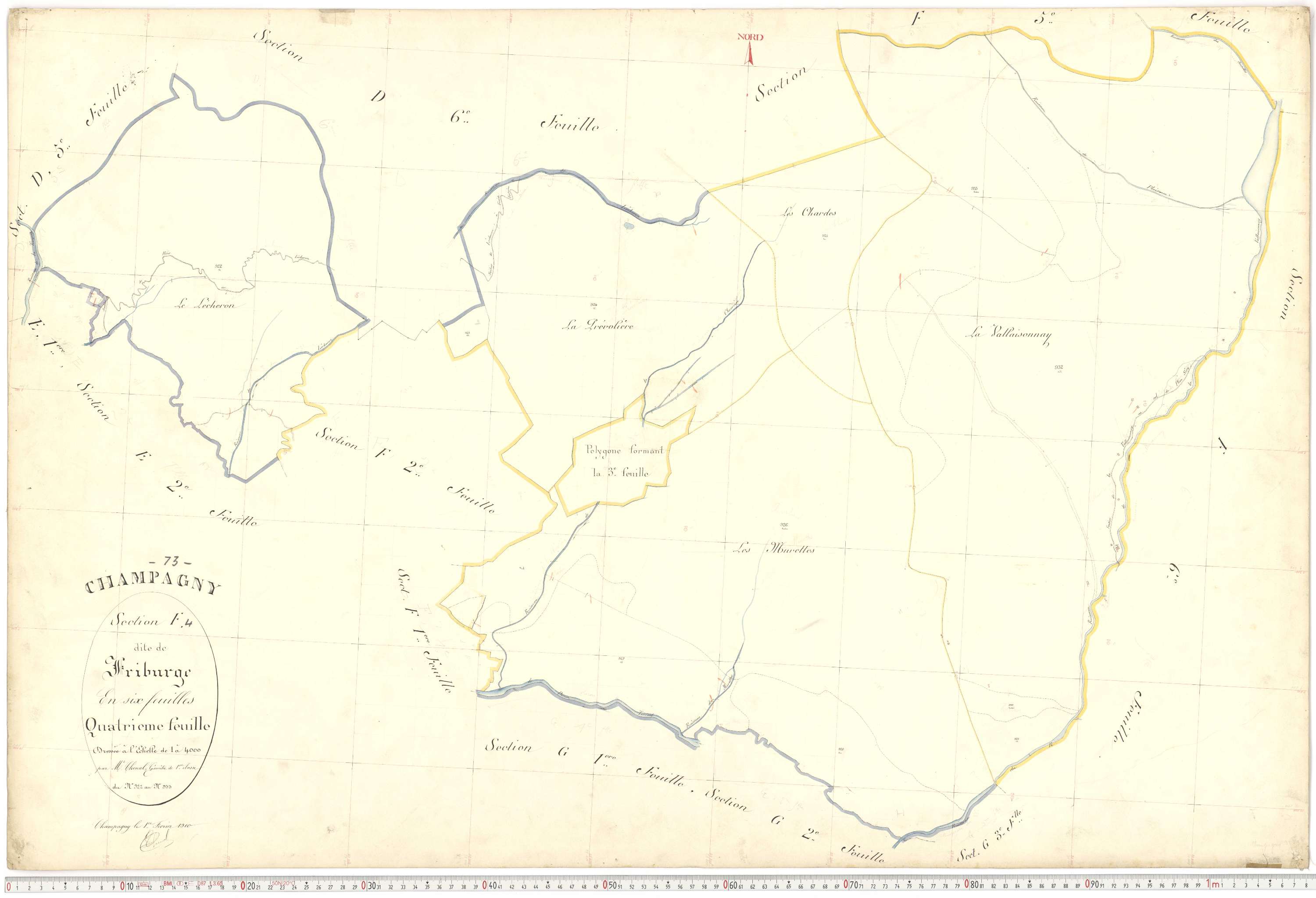 Champagny-en-Vanoise - Plans cadastraux du premier cadastre français.