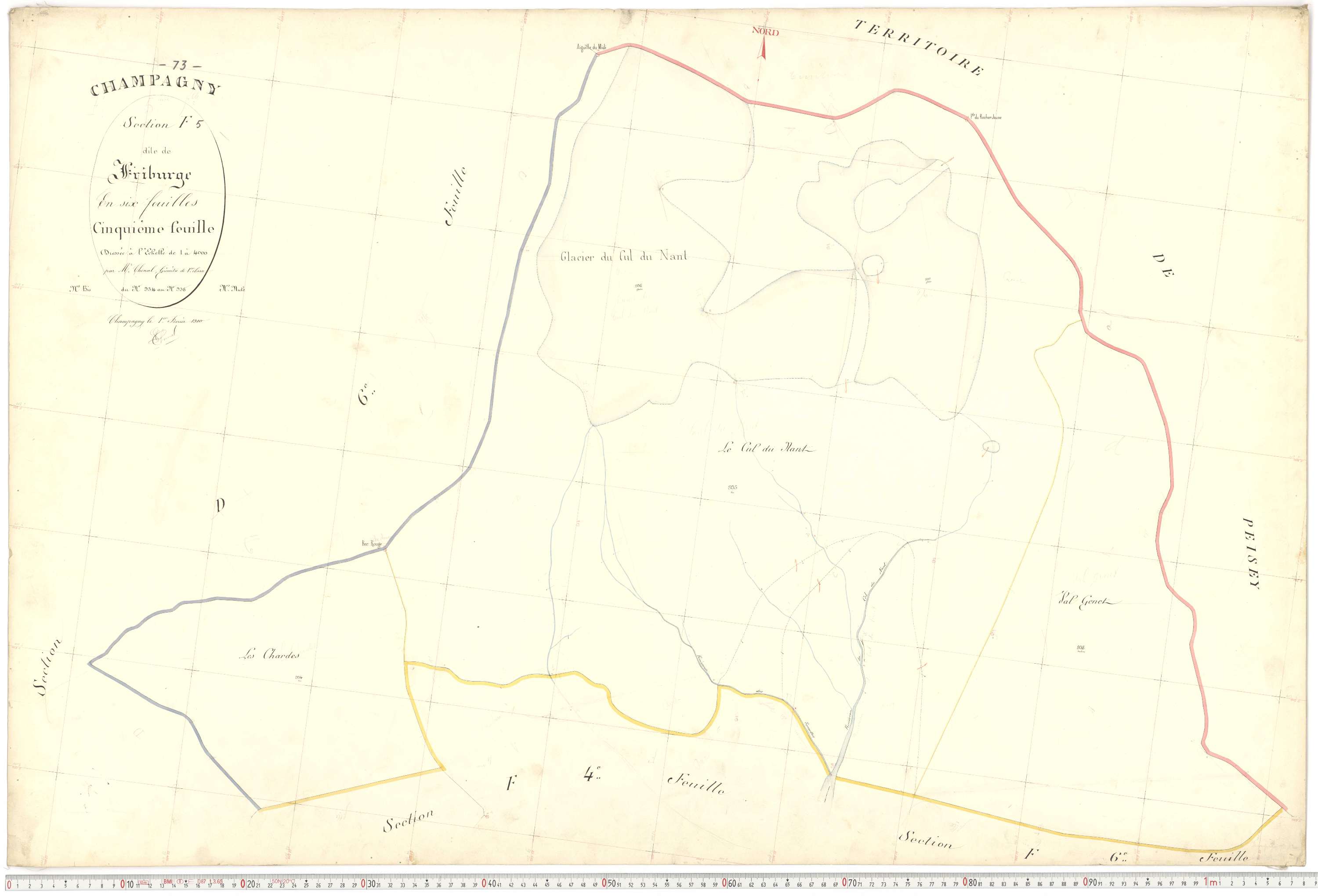Champagny-en-Vanoise - Plans cadastraux du premier cadastre français.