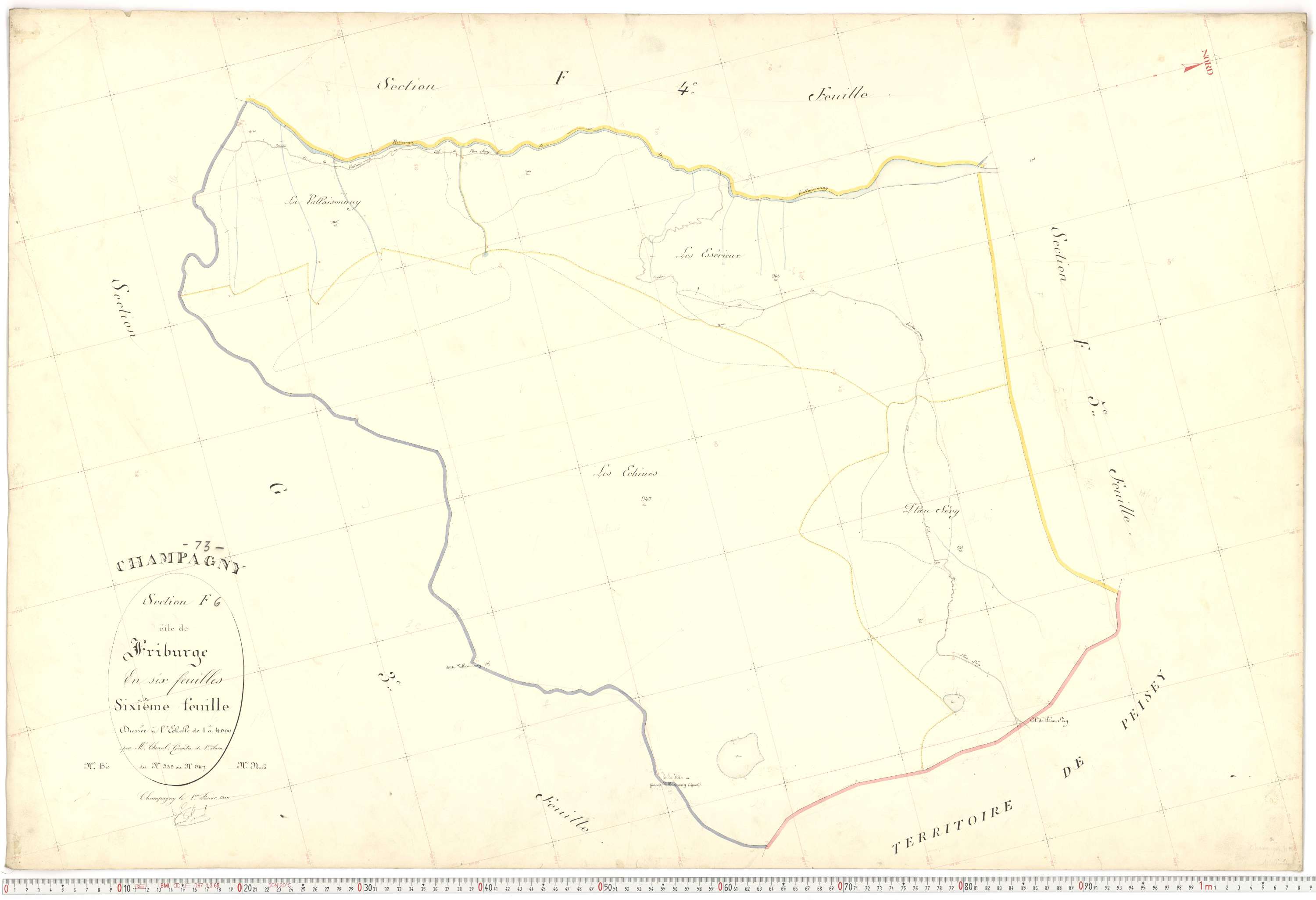 Champagny-en-Vanoise - Plans cadastraux du premier cadastre français.