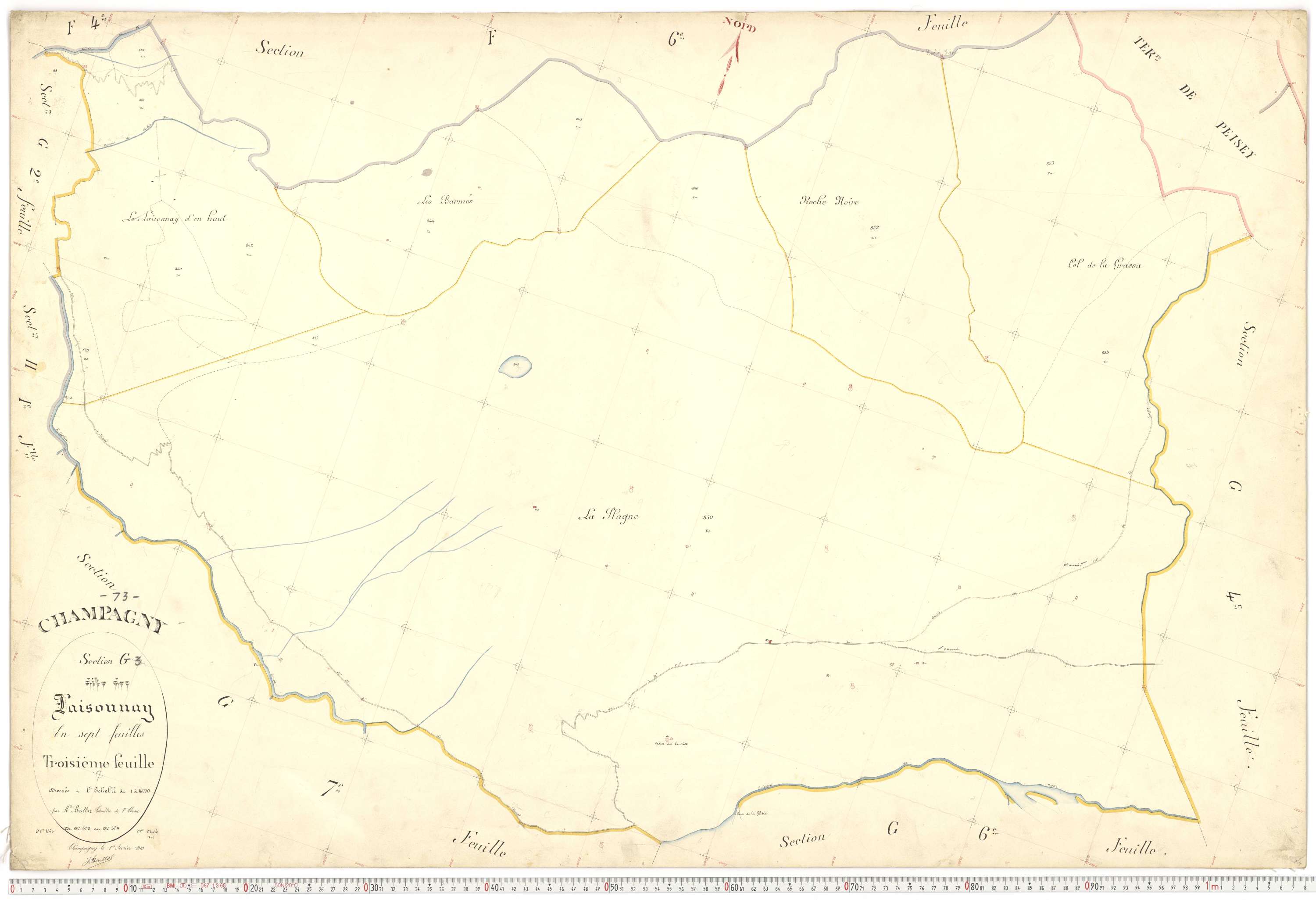 Champagny-en-Vanoise - Plans cadastraux du premier cadastre français.