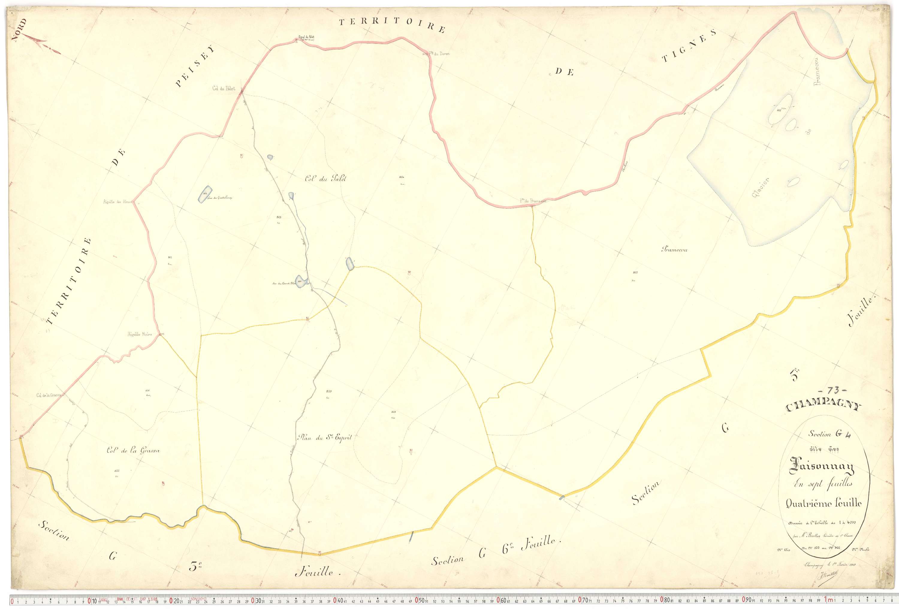 Champagny-en-Vanoise - Plans cadastraux du premier cadastre français.