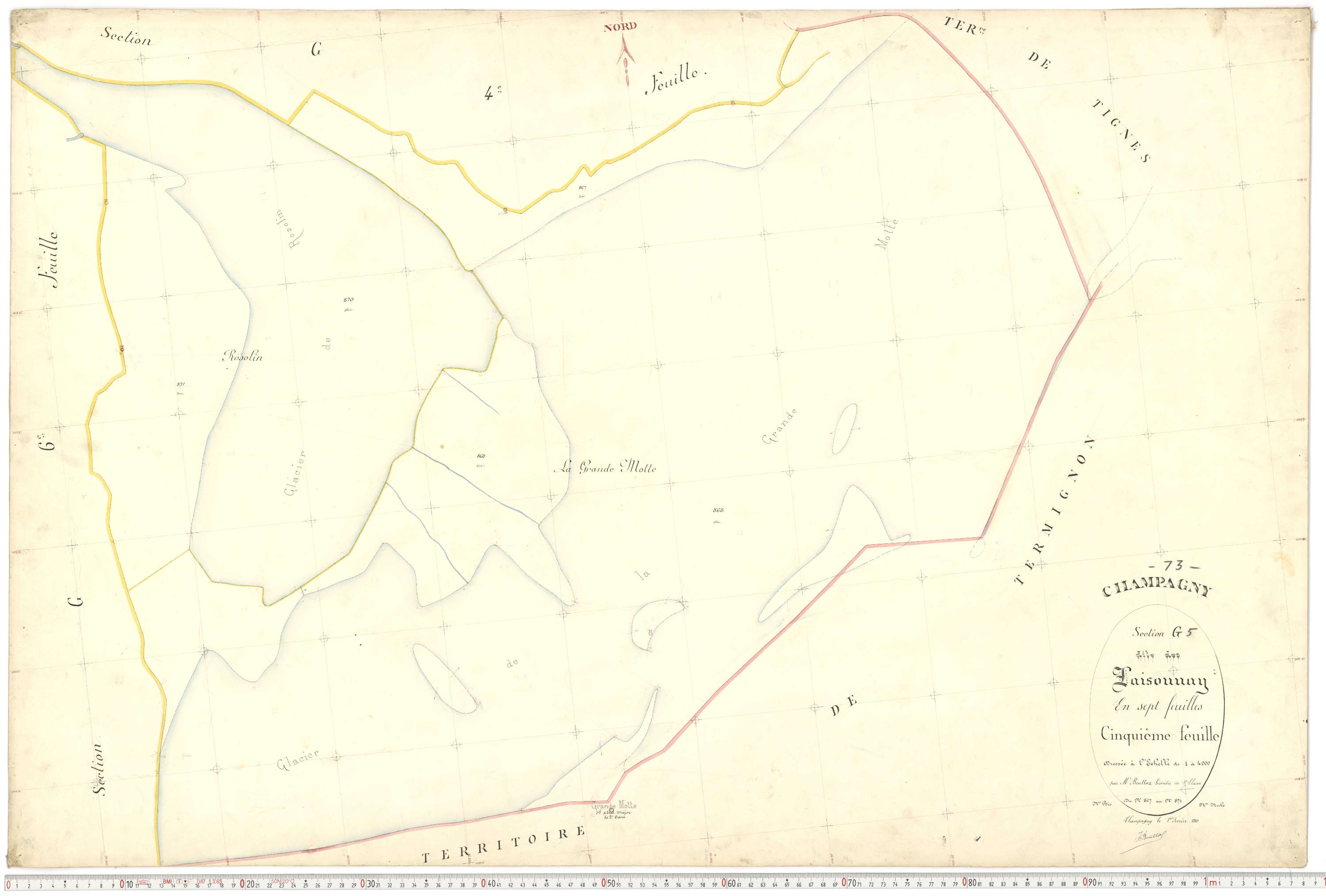 Champagny-en-Vanoise - Plans cadastraux du premier cadastre français.