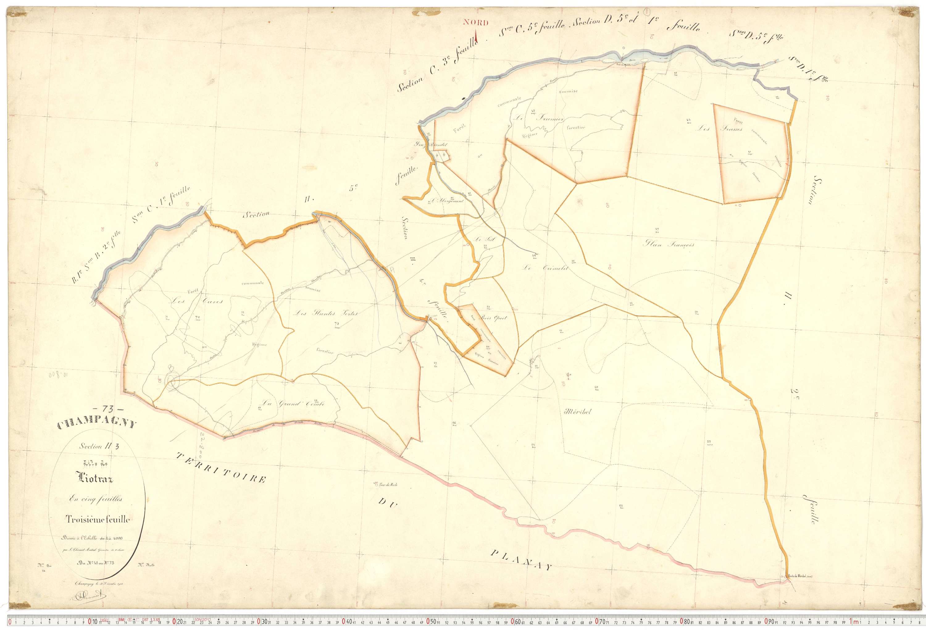 Champagny-en-Vanoise - Plans cadastraux du premier cadastre français.