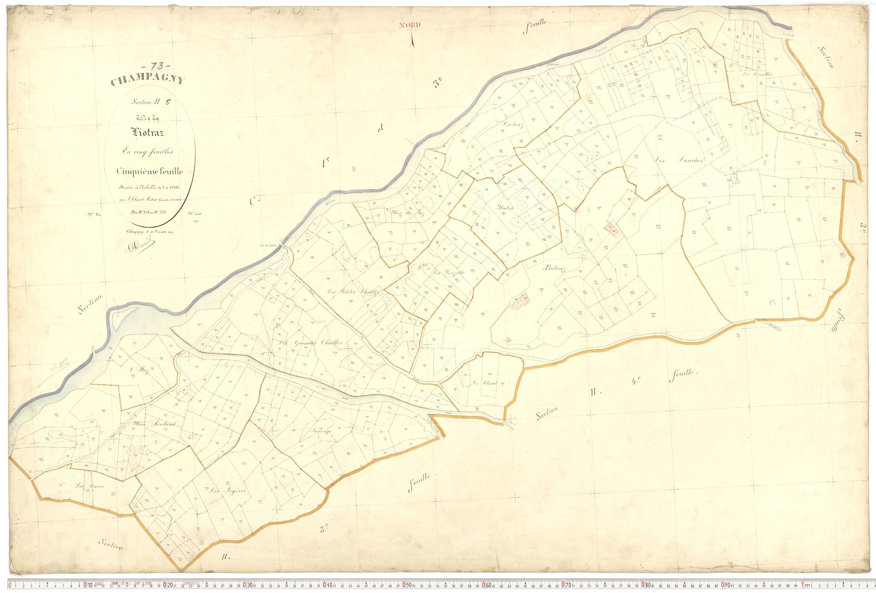 Champagny-en-Vanoise - Plans cadastraux du premier cadastre français.