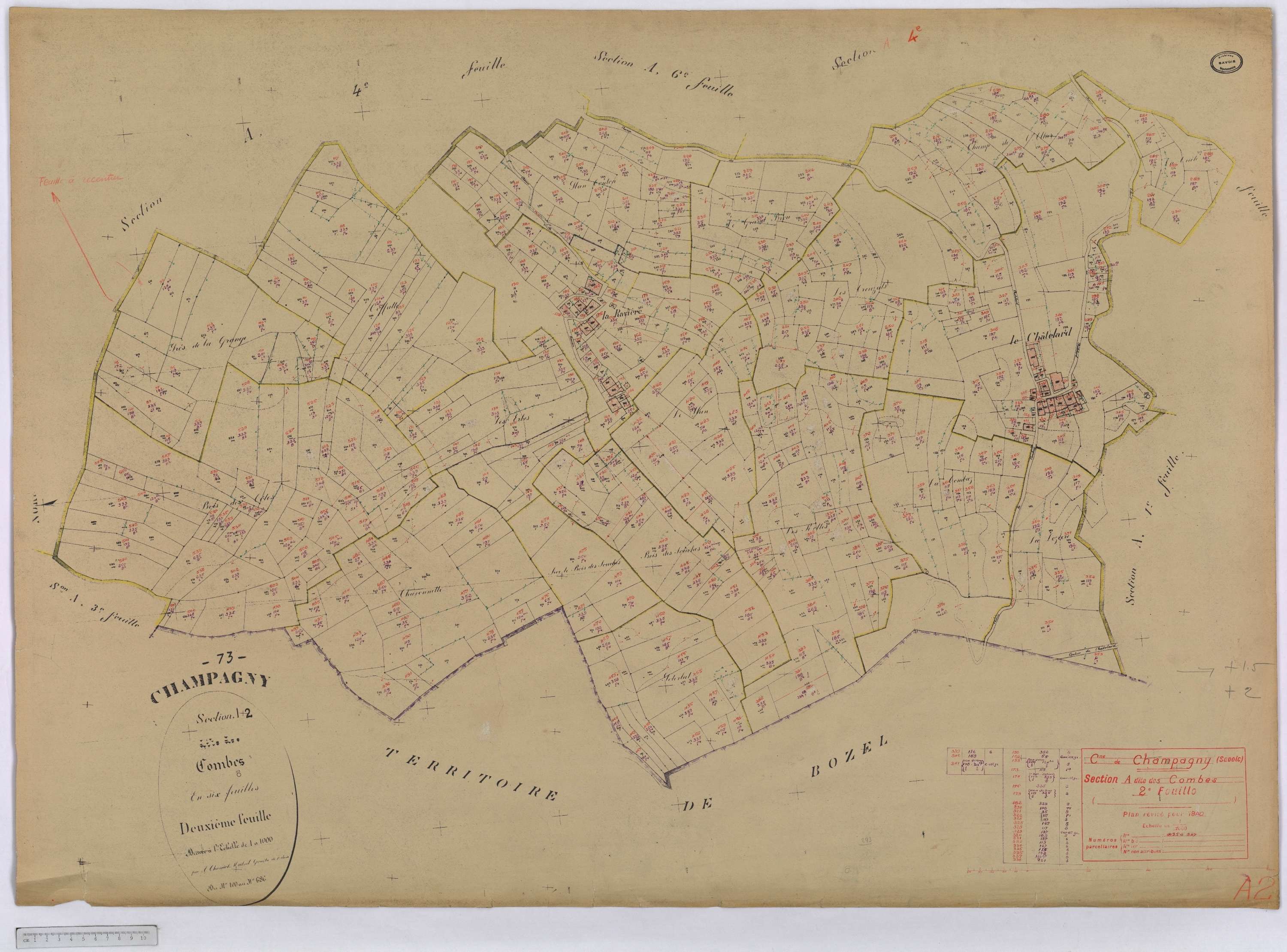 Champagny-en-Vanoise - Cadastre rénové (1940).