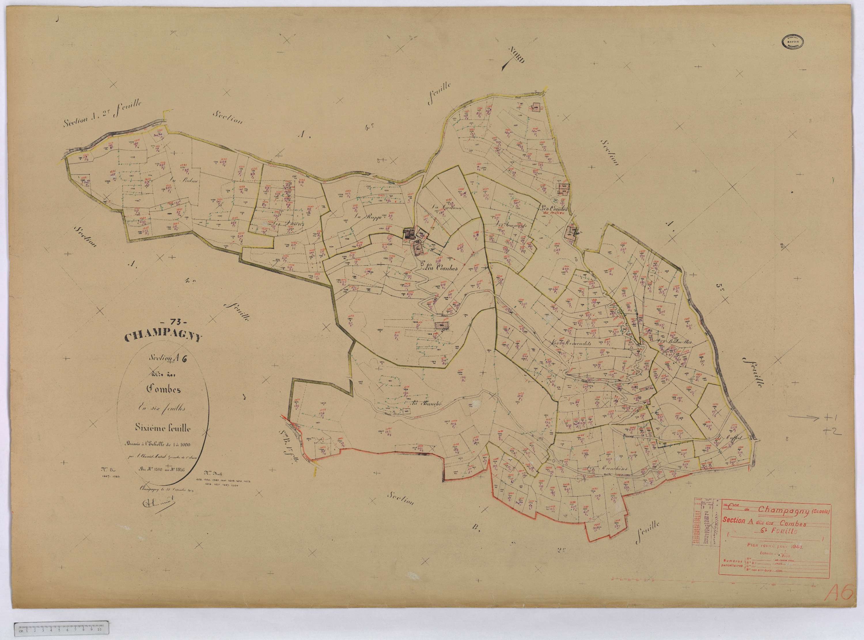 Champagny-en-Vanoise - Cadastre rénové (1940).
