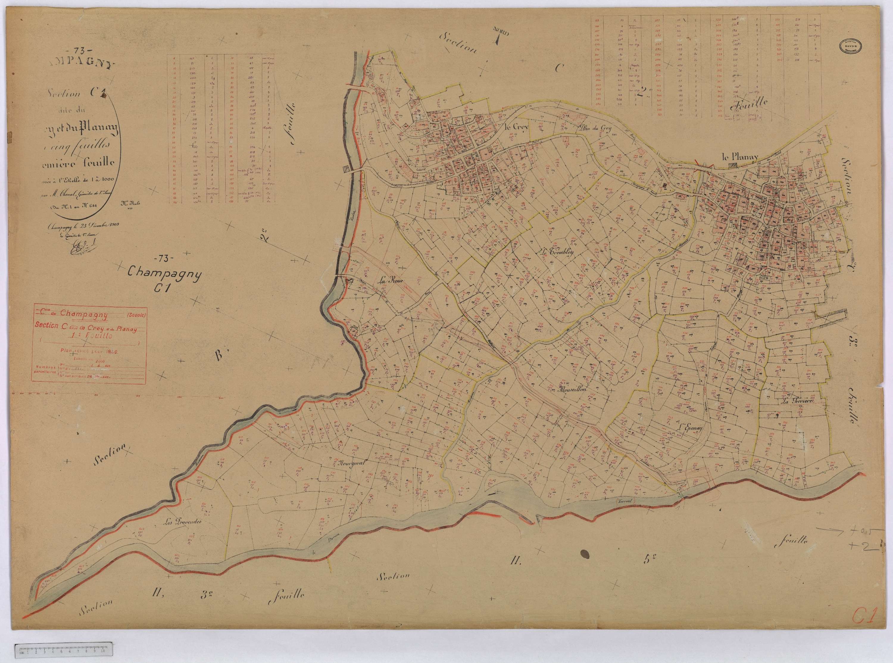 Champagny-en-Vanoise - Cadastre rénové (1940).