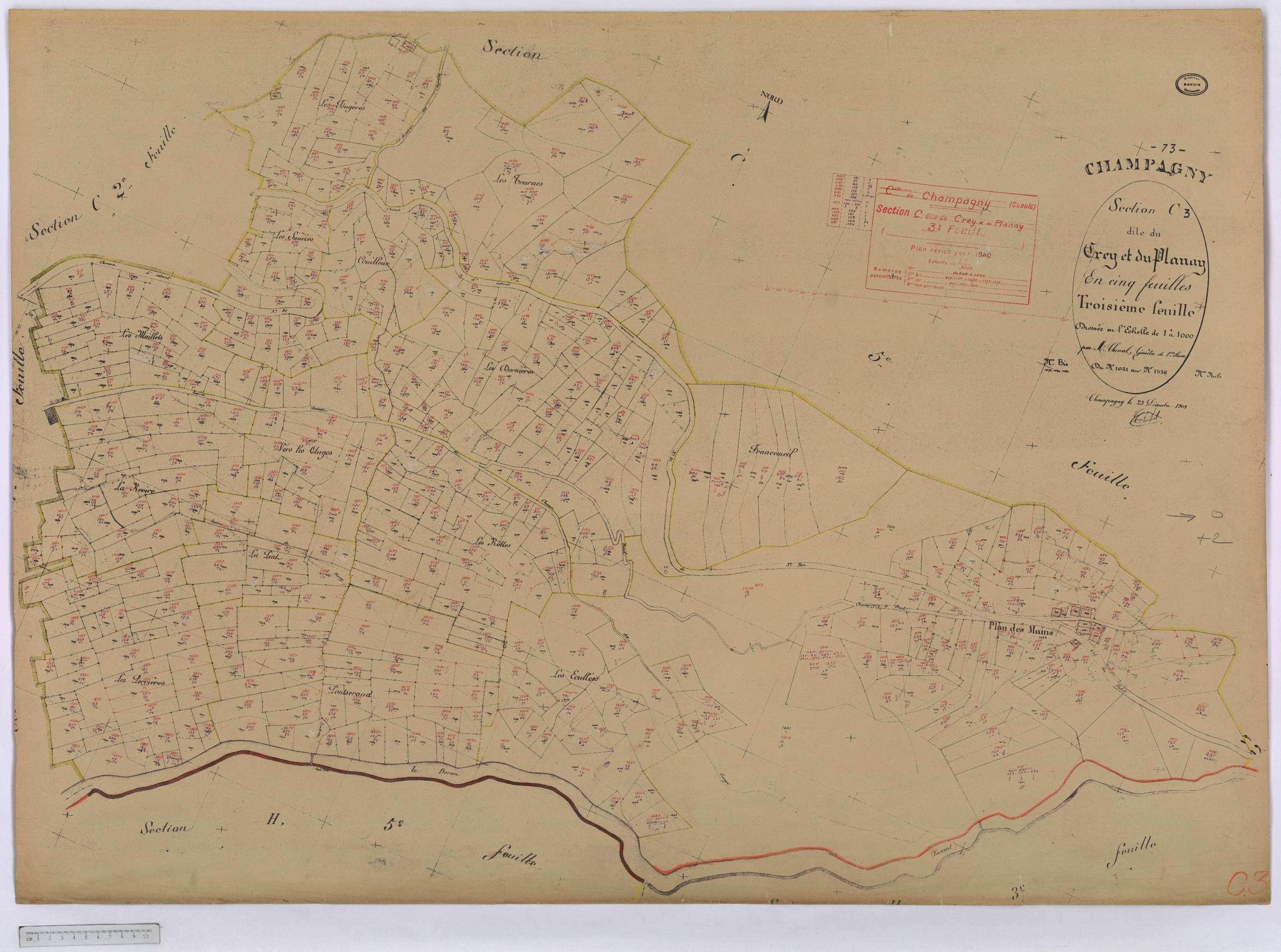 Champagny-en-Vanoise - Cadastre rénové (1940).