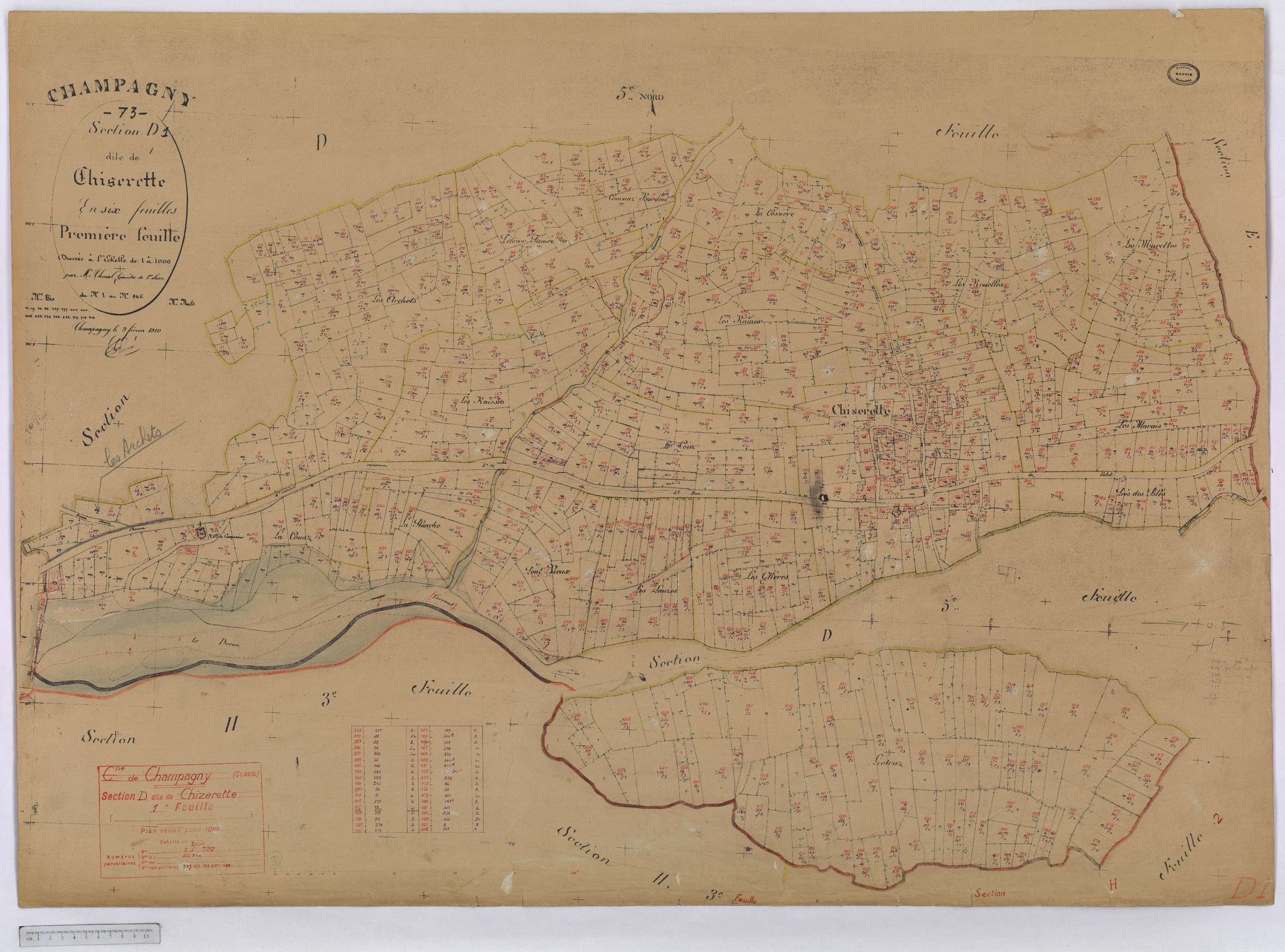 Champagny-en-Vanoise - Cadastre rénové (1940).