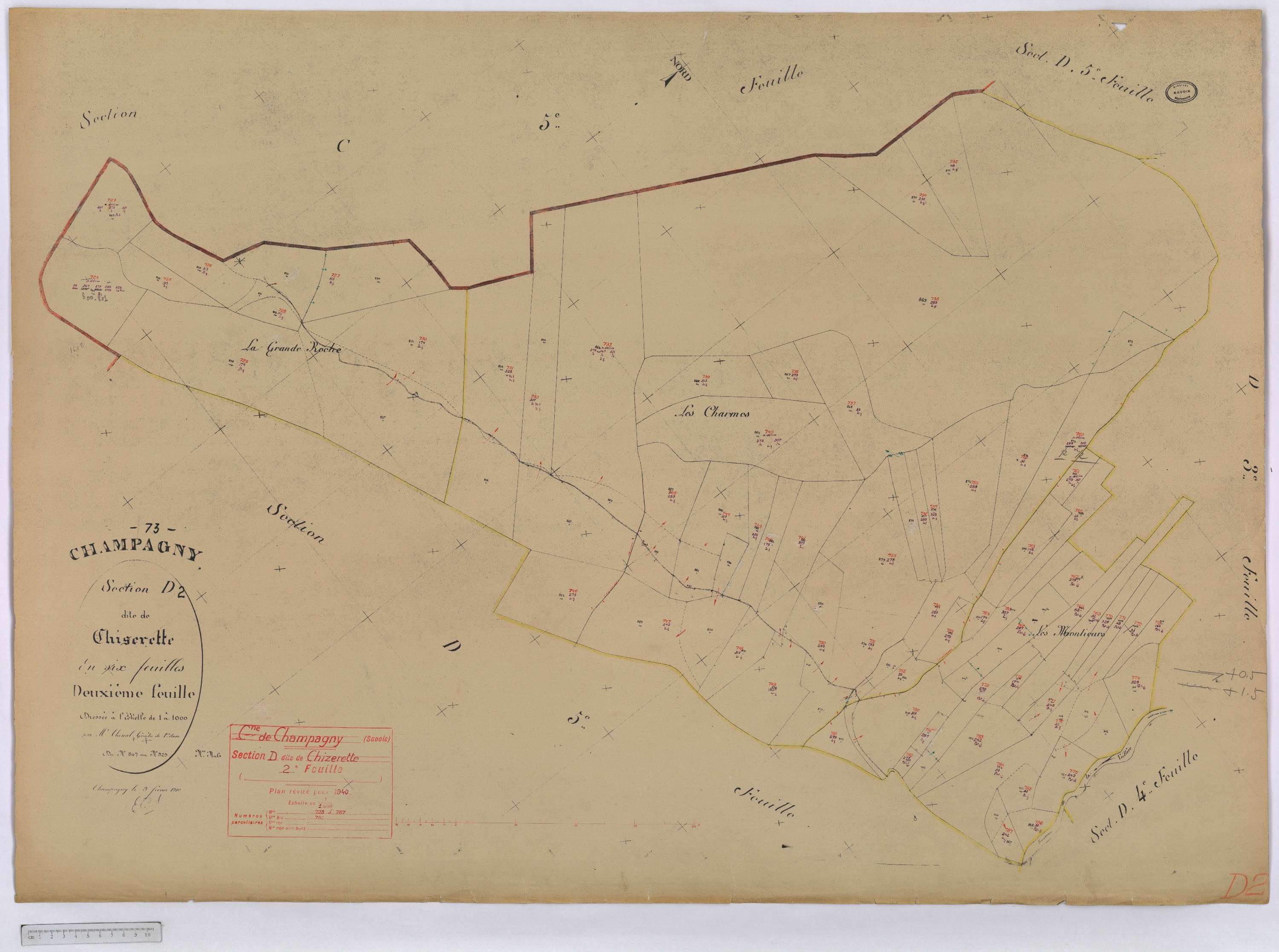 Champagny-en-Vanoise - Cadastre rénové (1940).