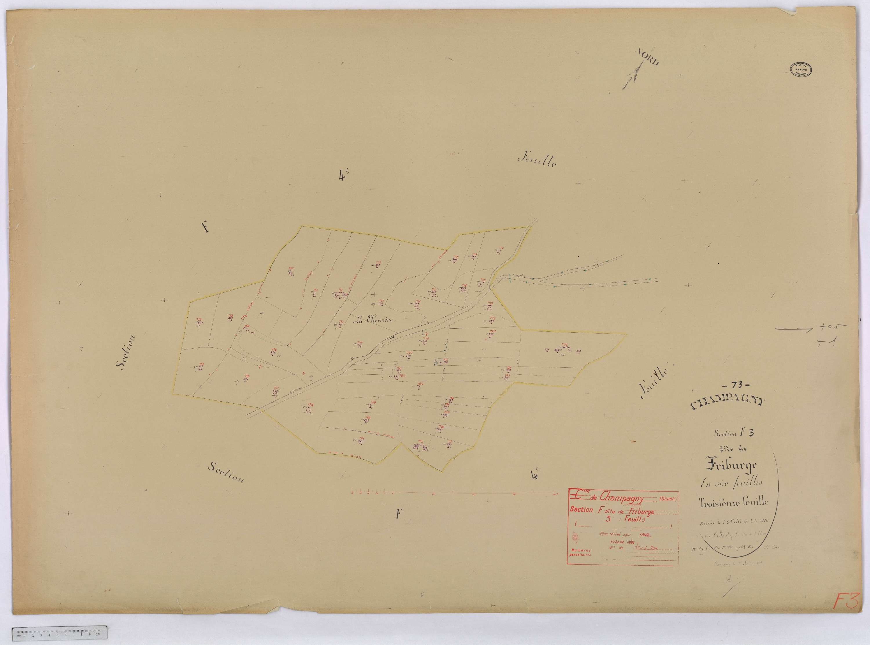 Champagny-en-Vanoise - Cadastre rénové (1940).