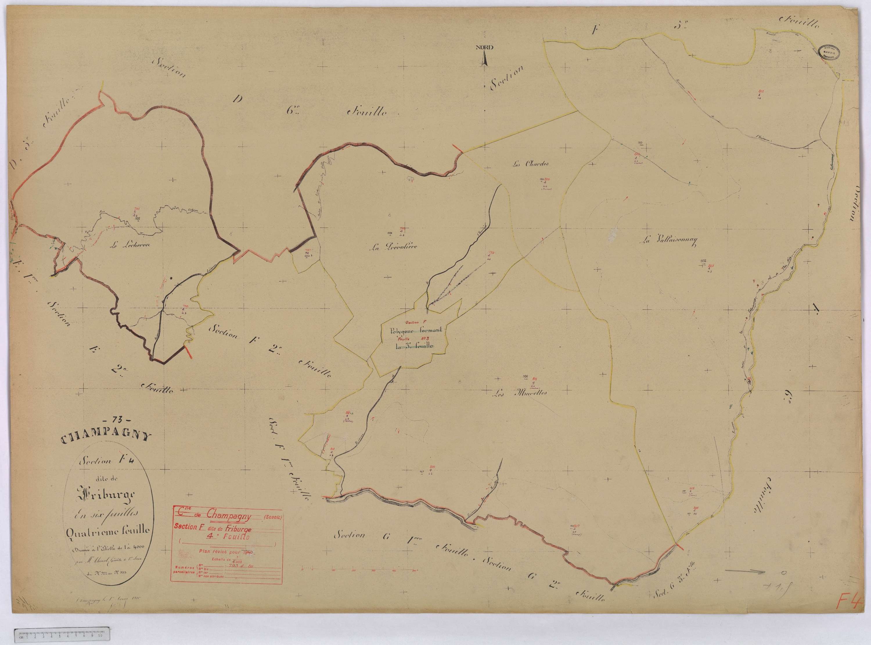 Champagny-en-Vanoise - Cadastre rénové (1940).