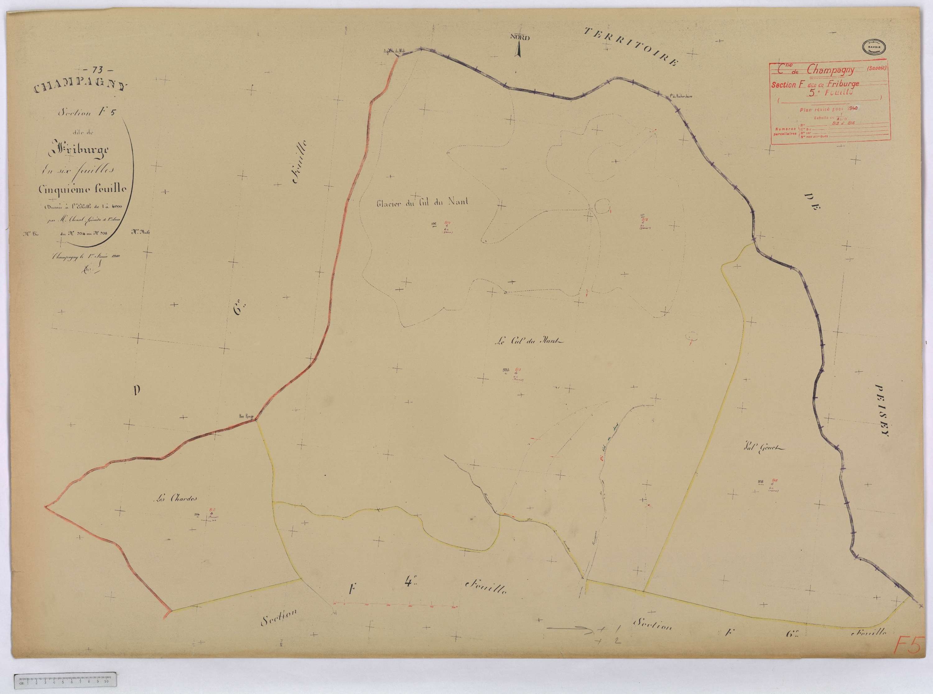 Champagny-en-Vanoise - Cadastre rénové (1940).