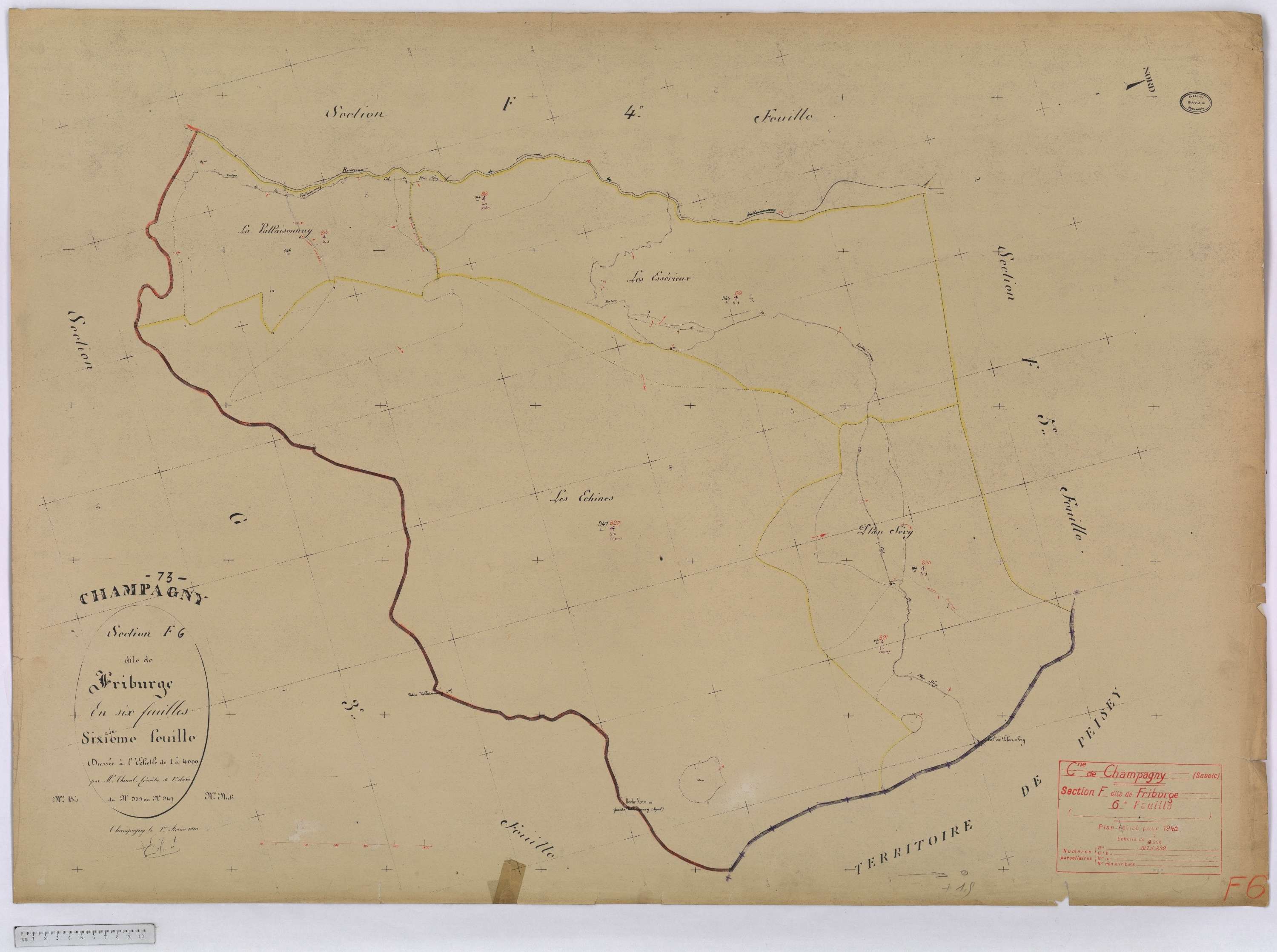 Champagny-en-Vanoise - Cadastre rénové (1940).