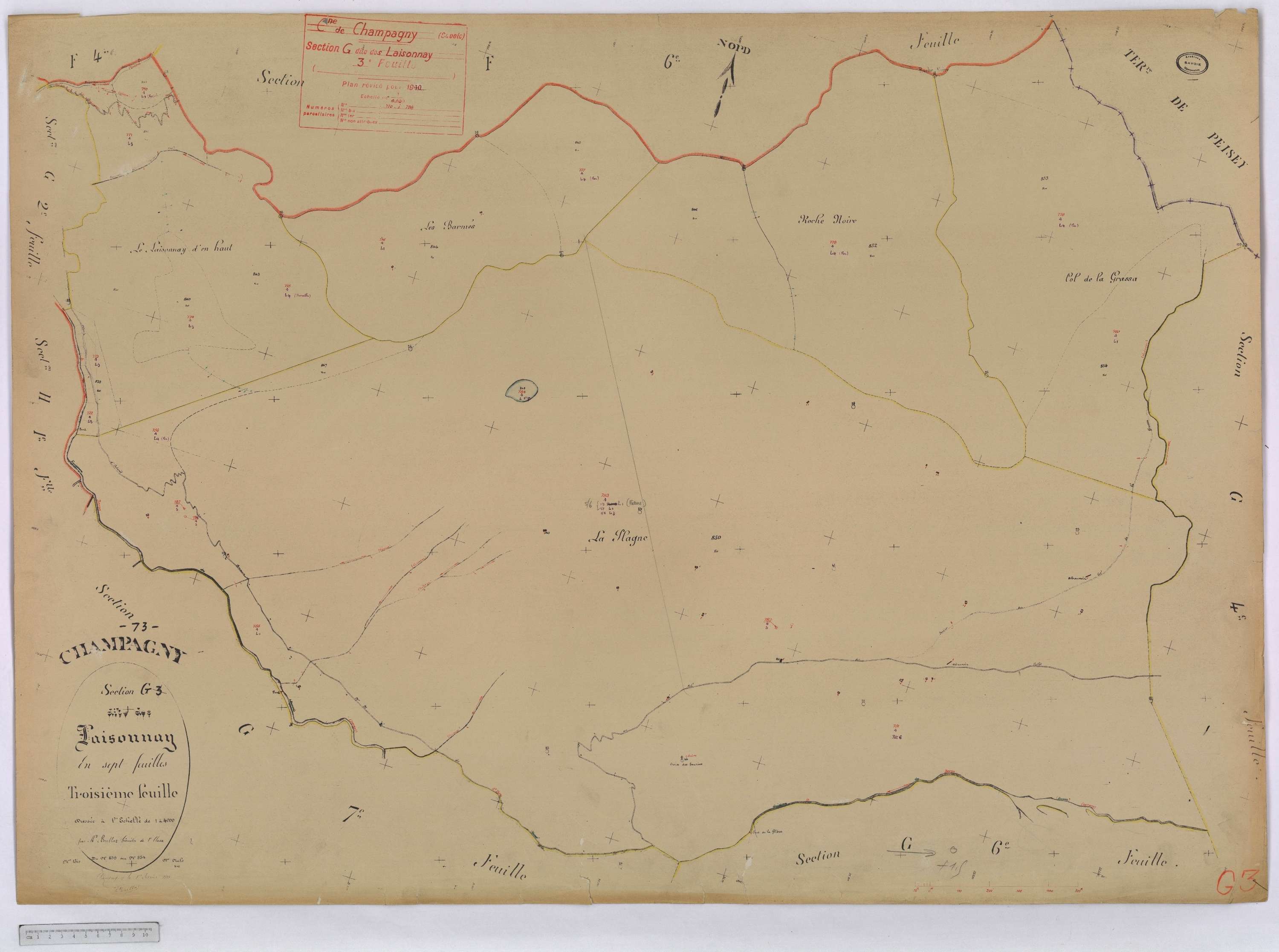 Champagny-en-Vanoise - Cadastre rénové (1940).