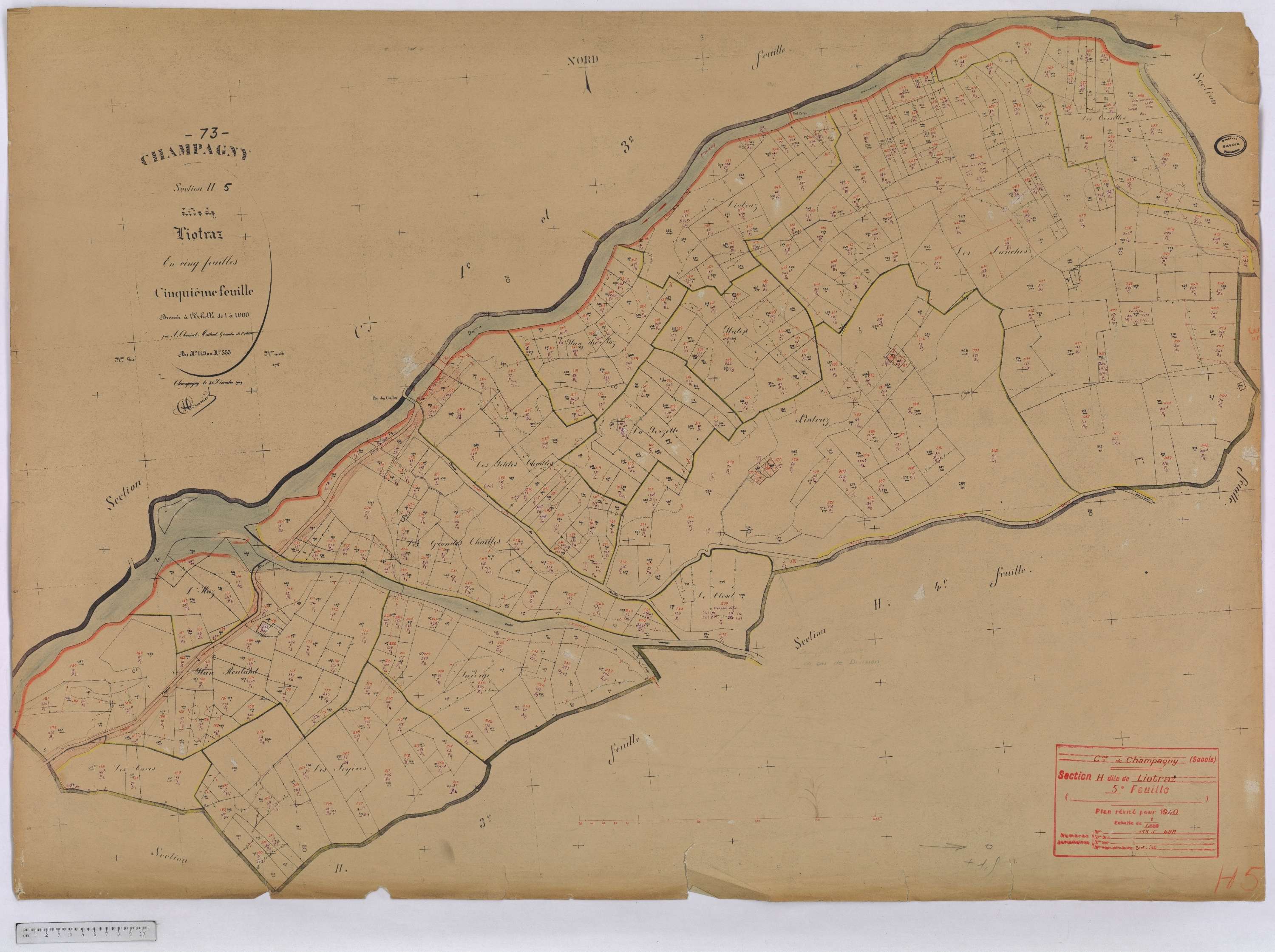 Champagny-en-Vanoise - Cadastre rénové (1940).