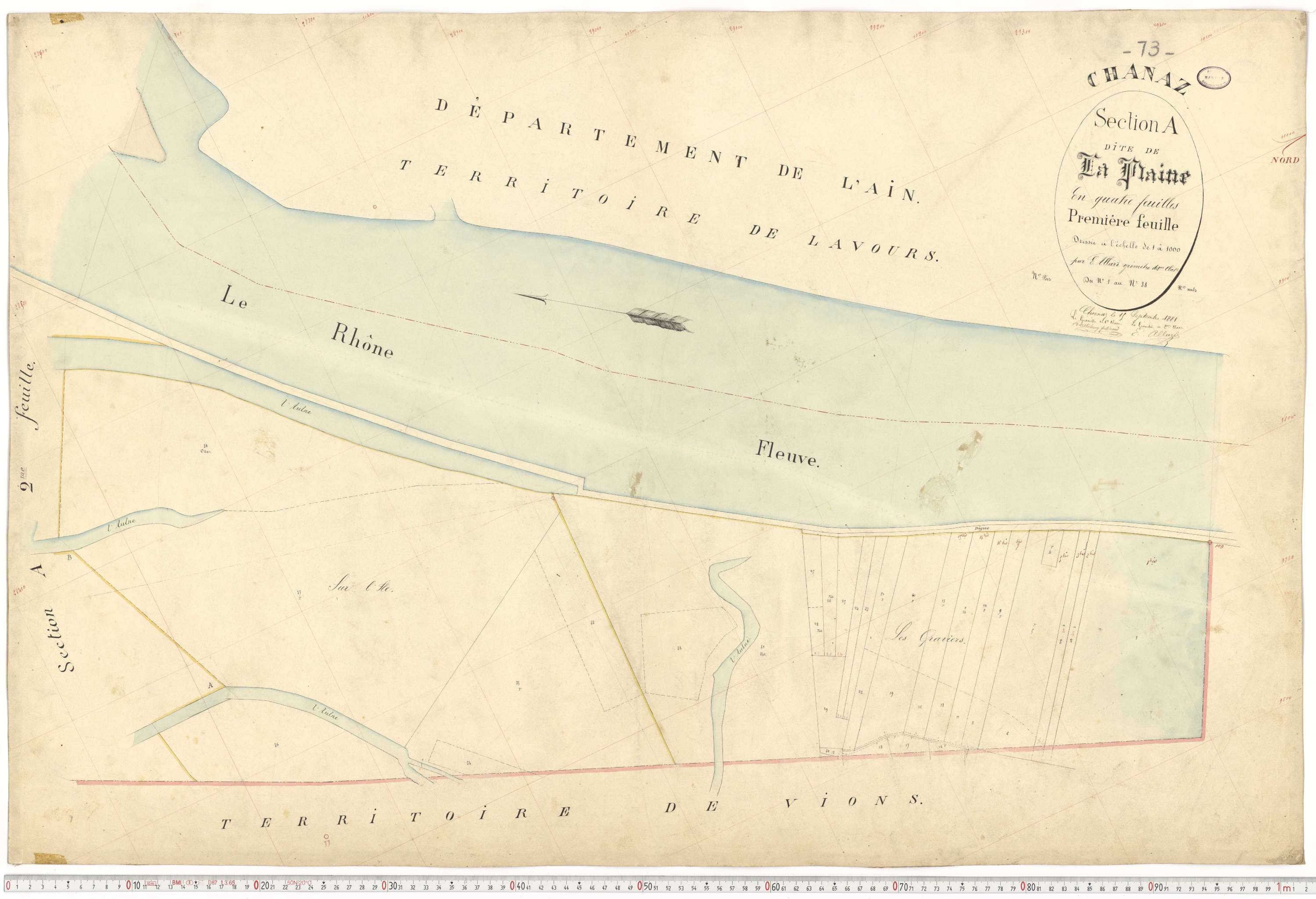 Chanaz - Cadastre français (1884).