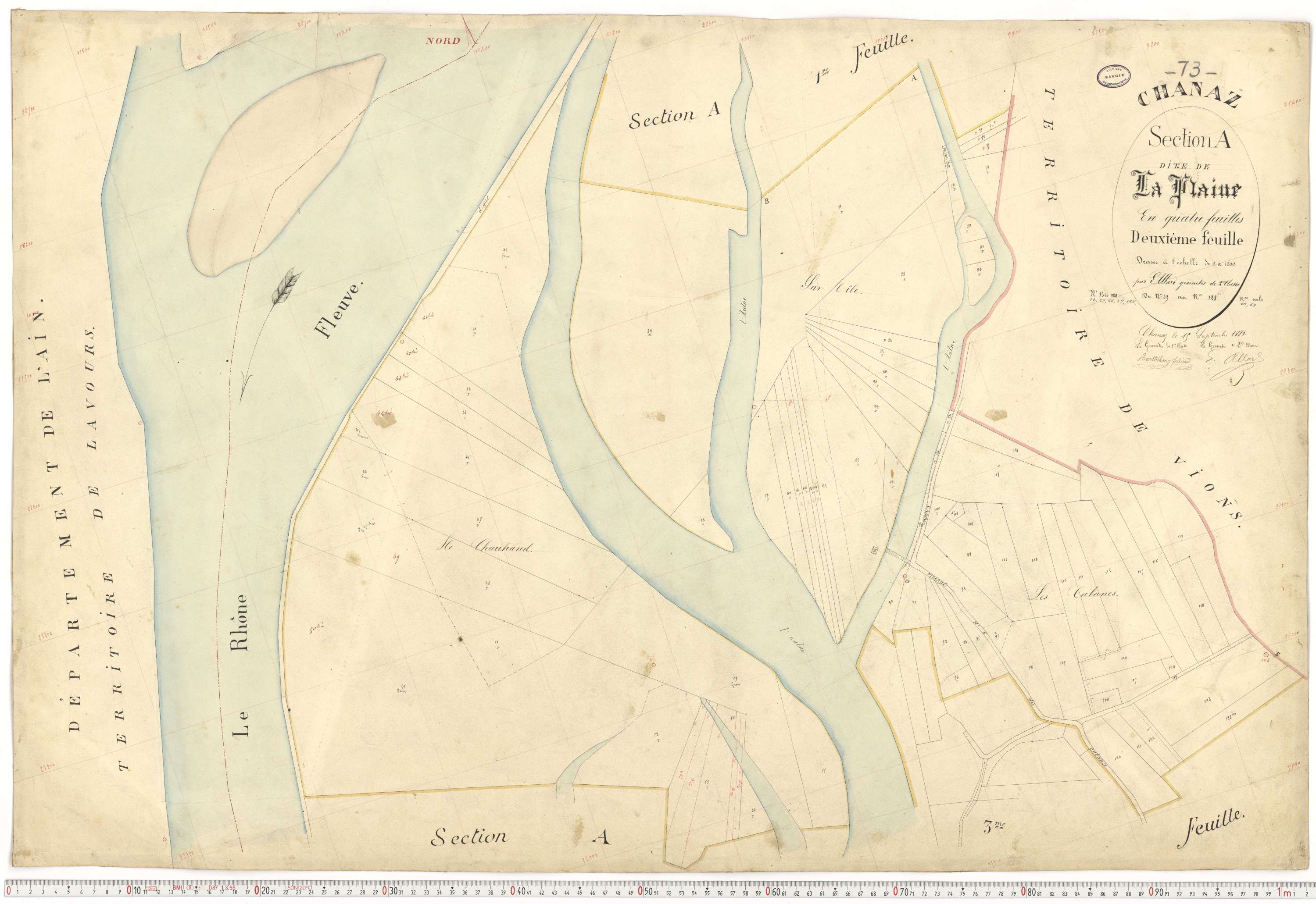 Chanaz - Cadastre français (1884).