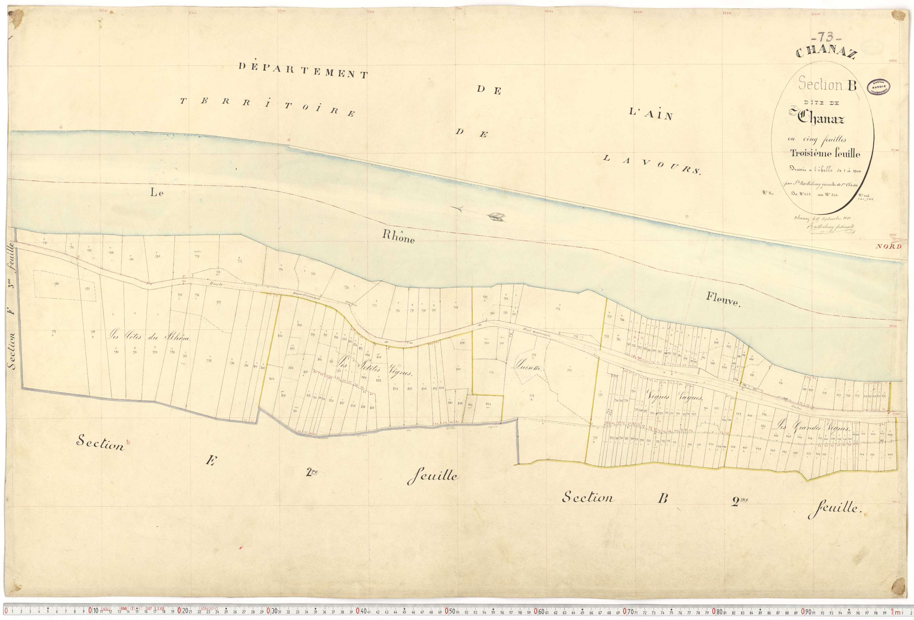 Chanaz - Cadastre français (1884).