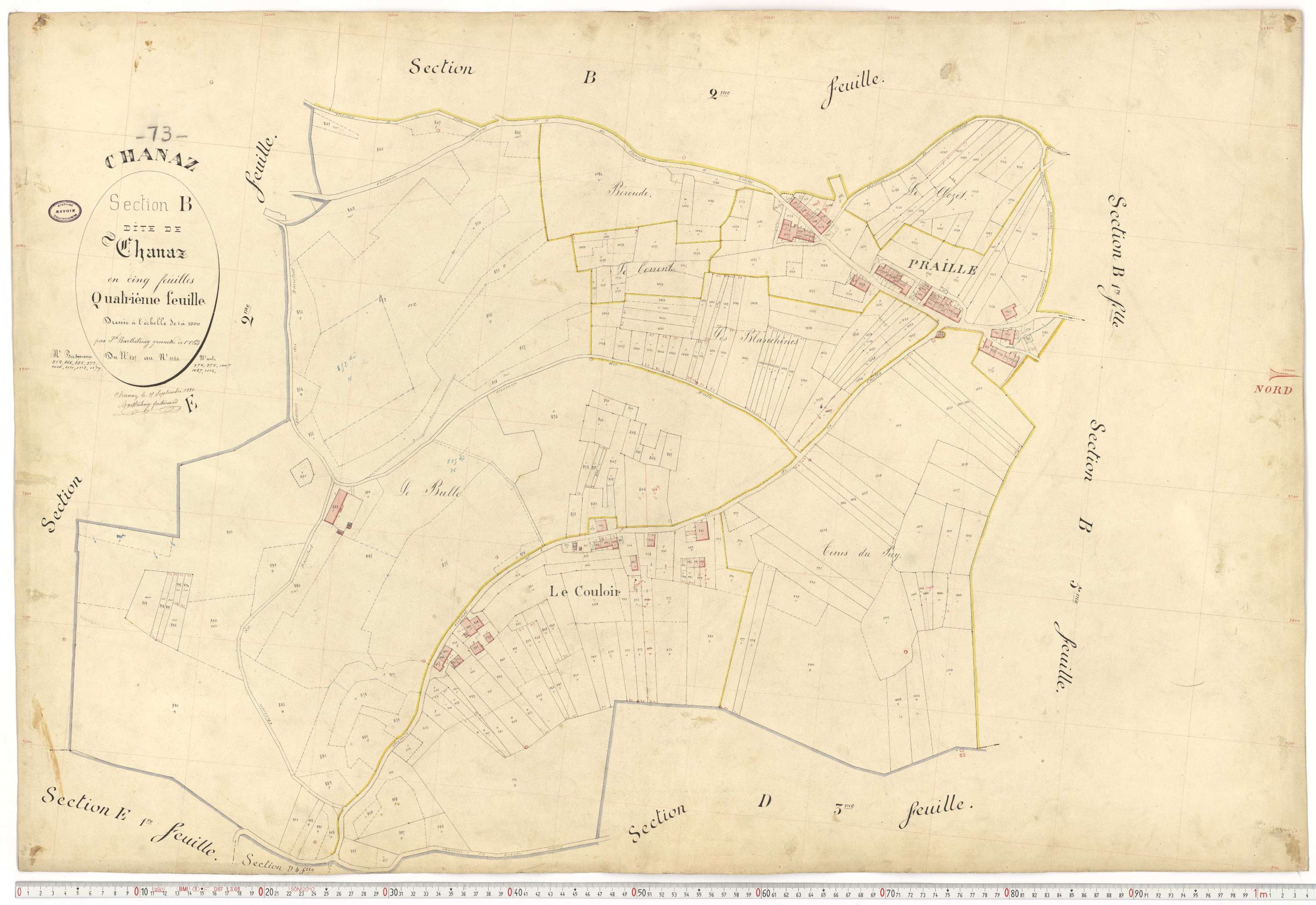 Chanaz - Cadastre français (1884).